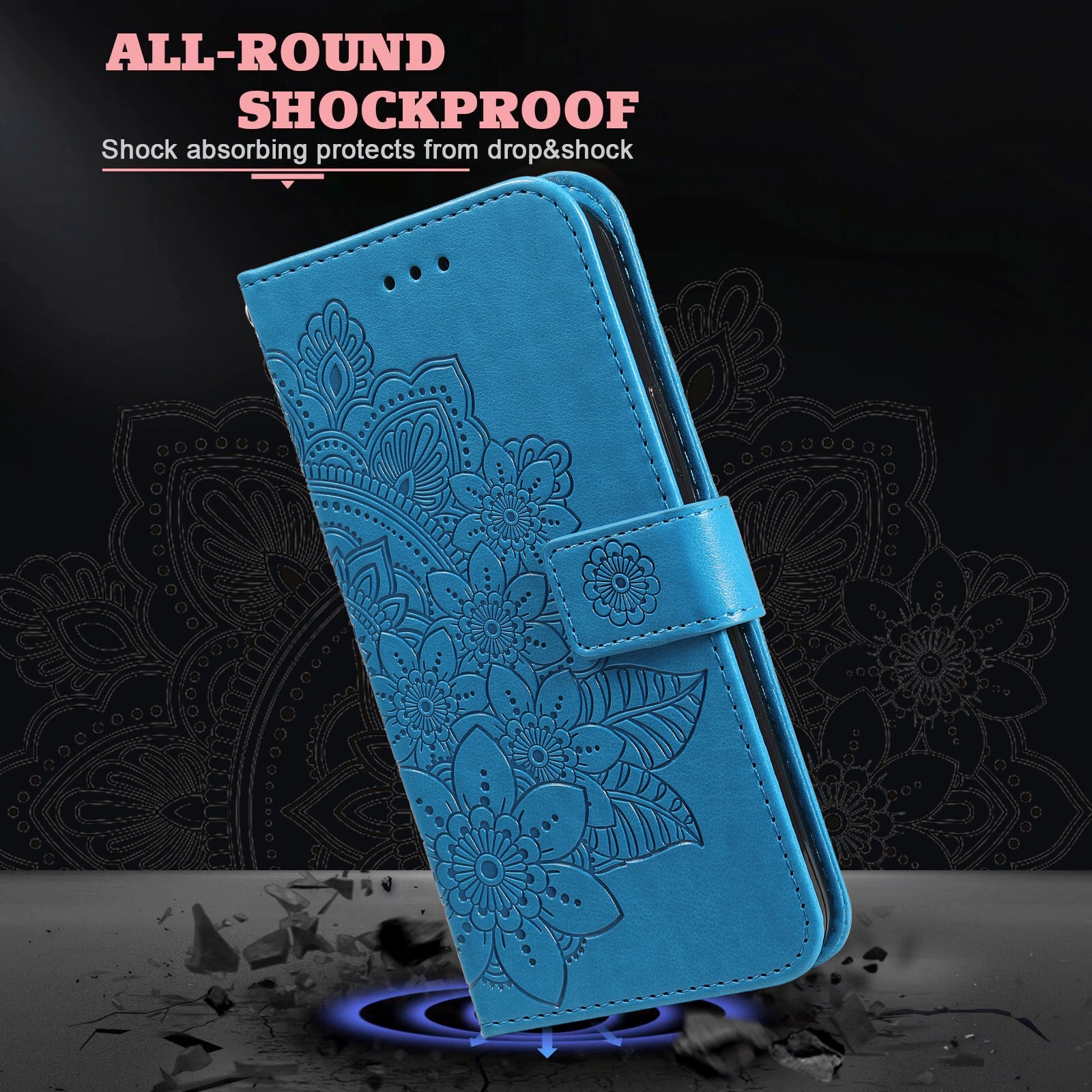 For OnePlus Ace 3V 5G Cell Phone Stand Case Imprinted Flower Pattern Wallet Cover
