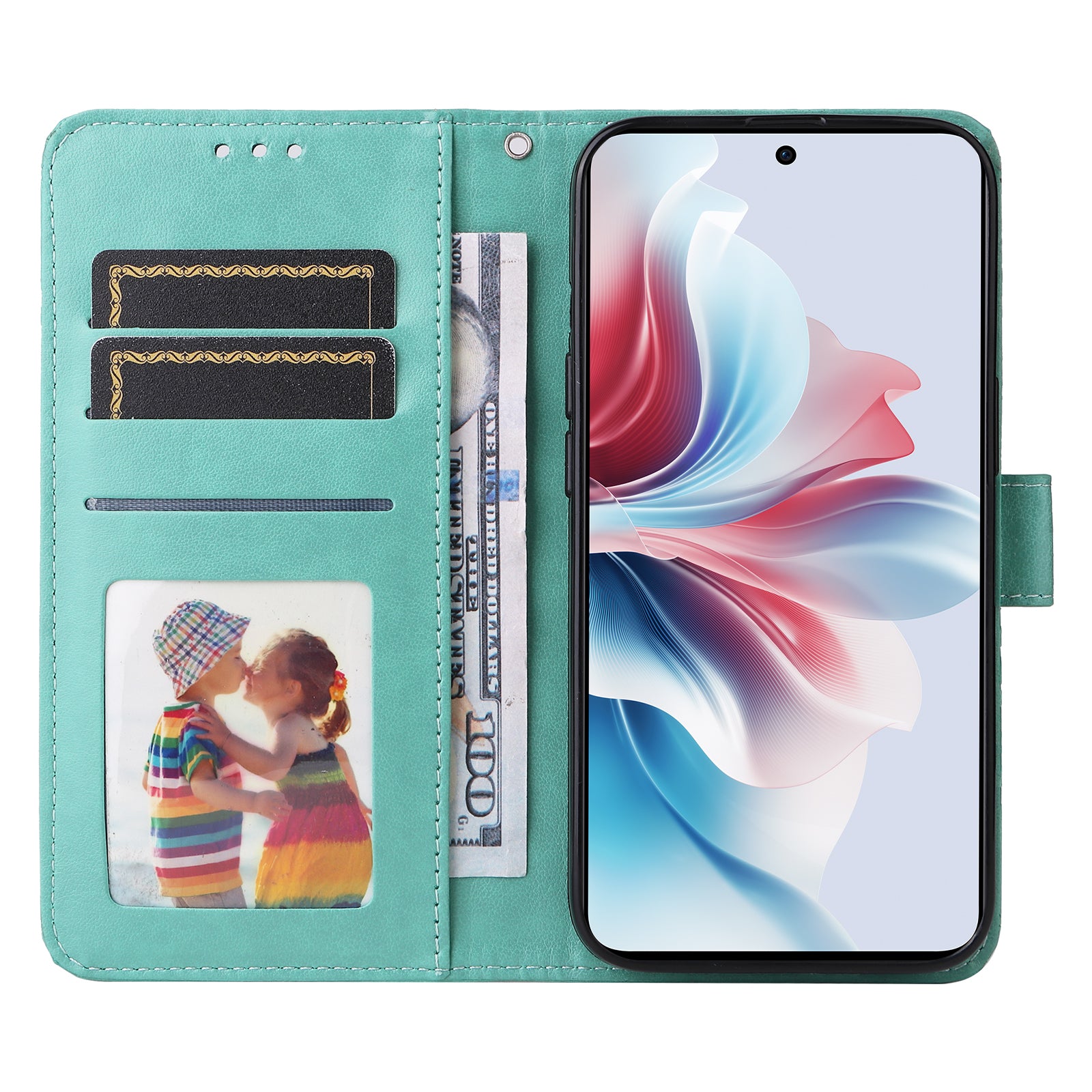 For Oppo Reno11 F 5G / F25 Pro 5G Phone Case Imprinted PU Leather Wallet Stand Anti-shock Cover