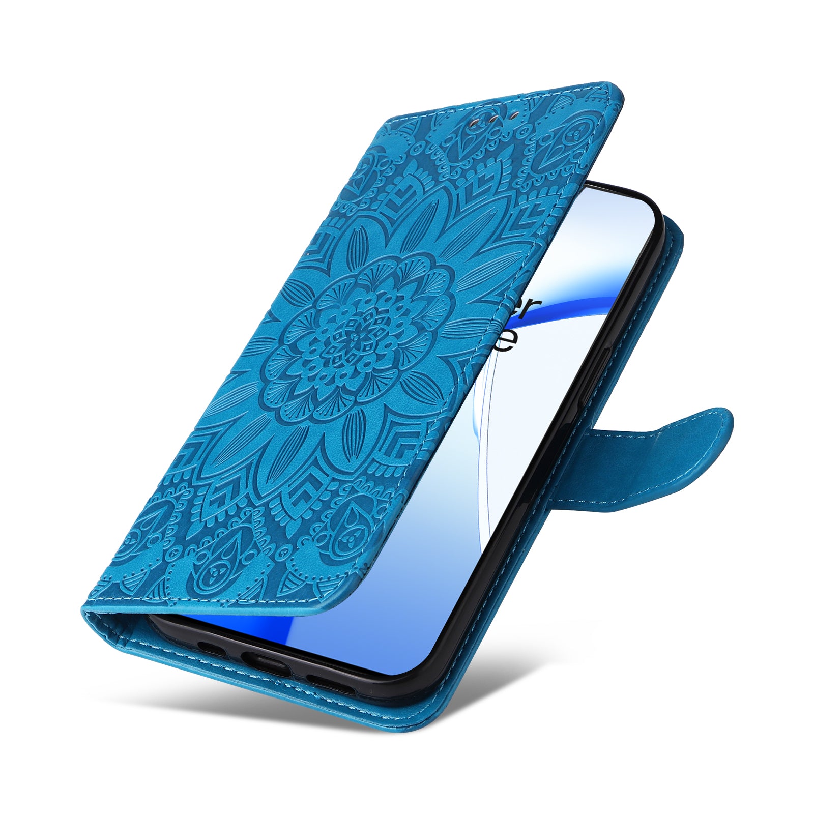 For OnePlus Ace 3V 5G Leather Case Wallet Style Imprinted Sunflower Cell Phone Cover