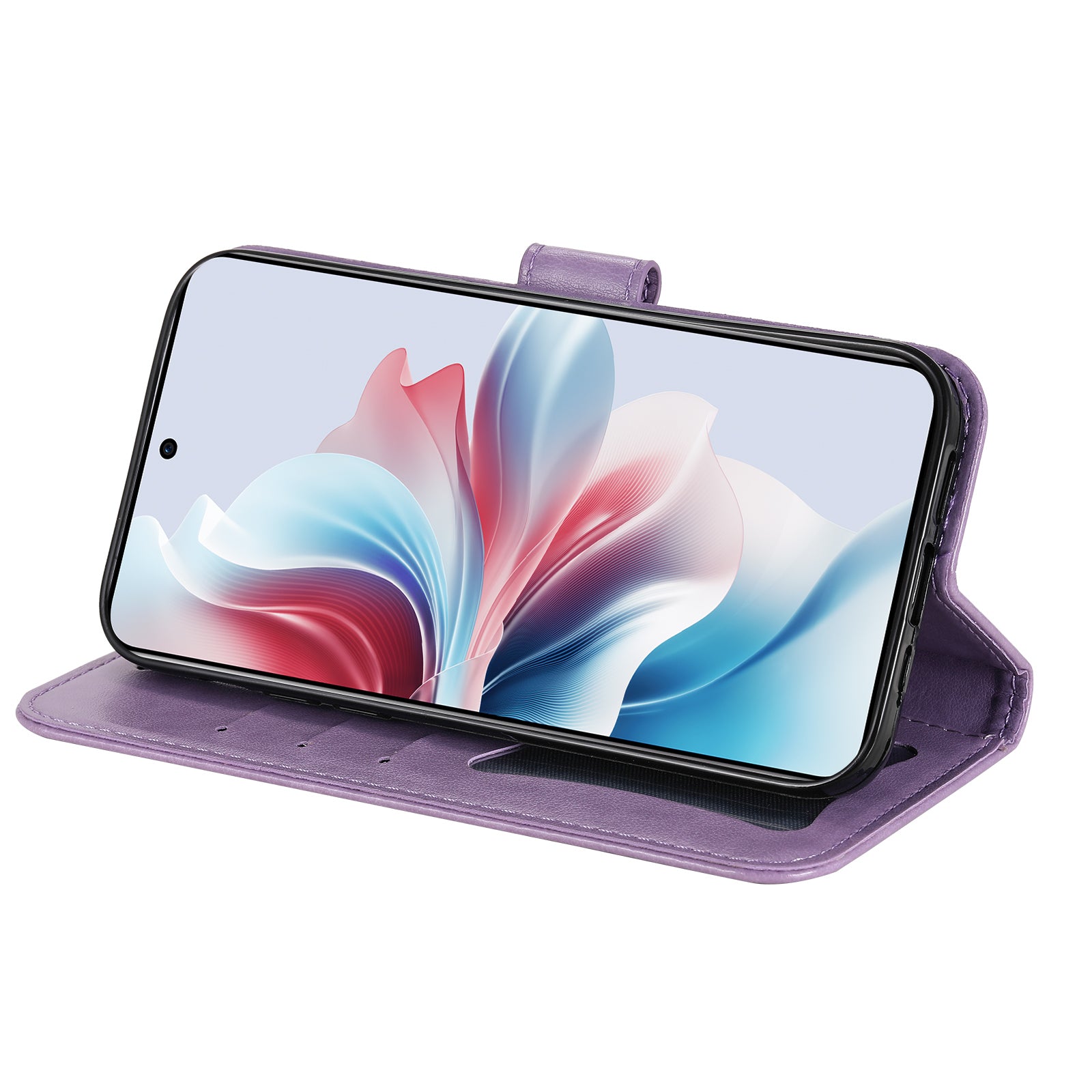 For Oppo Reno11 F 5G / F25 Pro 5G Magnetic Phone Case Imprinted Flower Pattern Anti-fall Cover