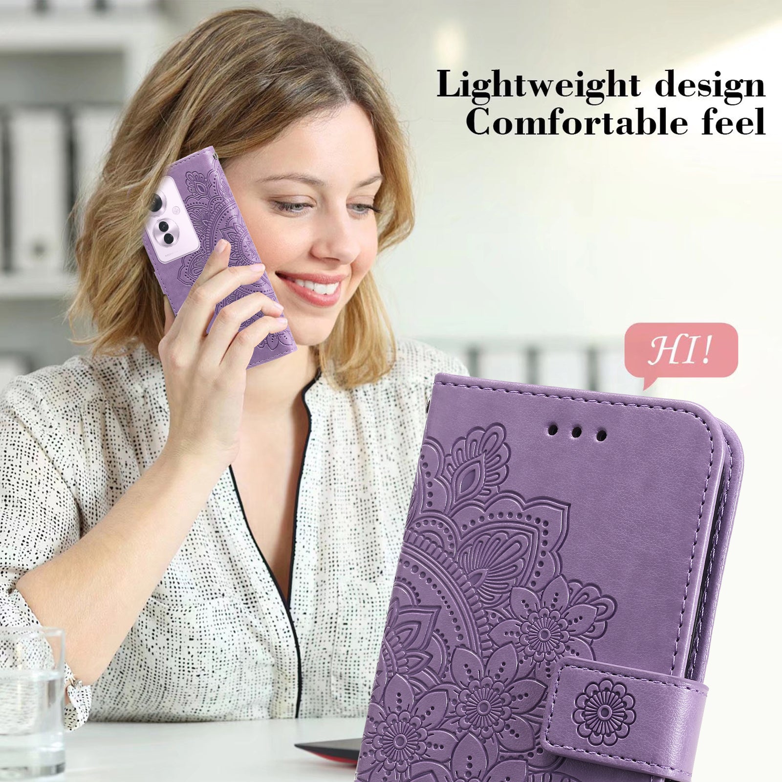 For Oppo Reno11 F 5G / F25 Pro 5G Magnetic Phone Case Imprinted Flower Pattern Anti-fall Cover