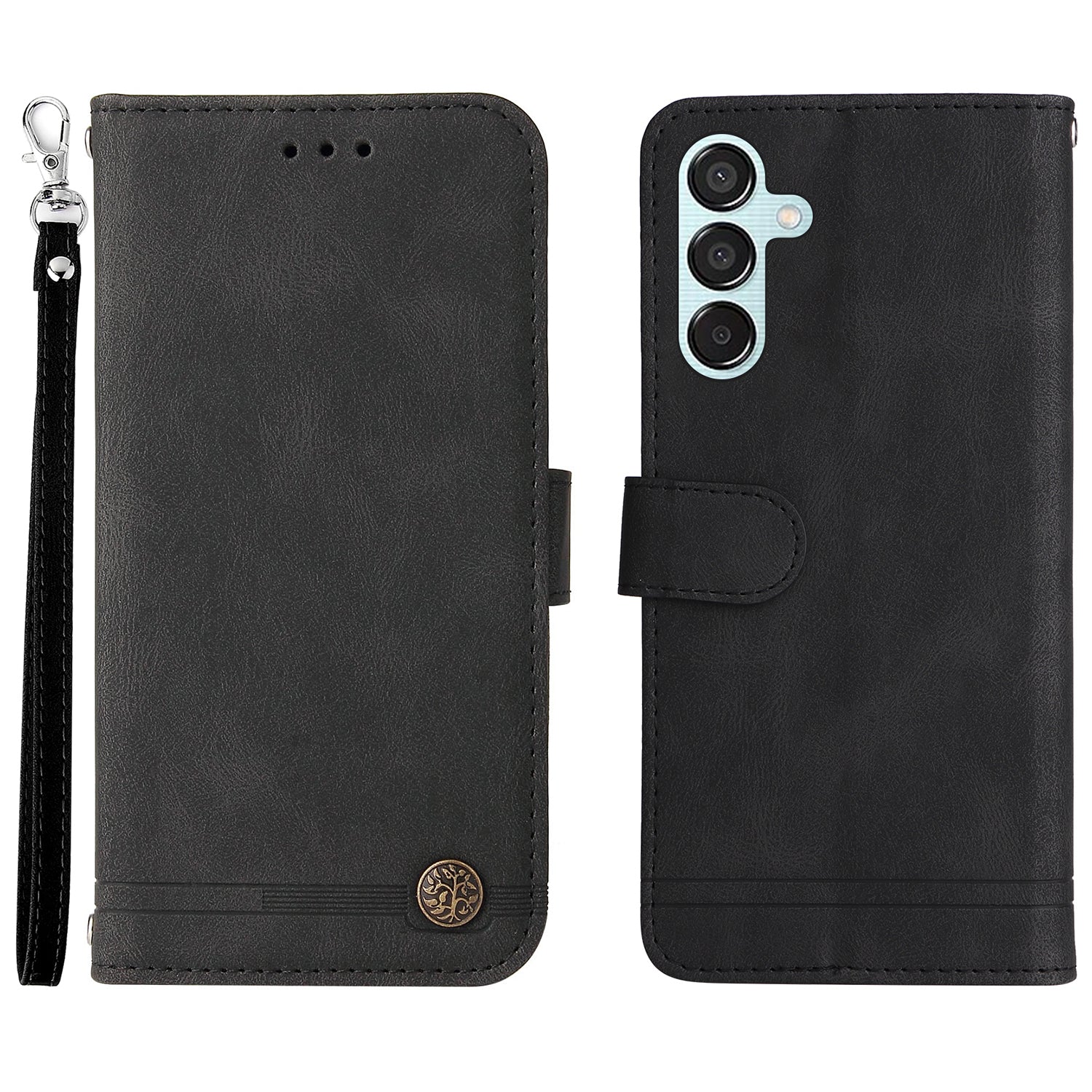 For Samsung Galaxy M15 5G / F15 5G Wallet Case Skin-touch Feel Leather Phone Cover