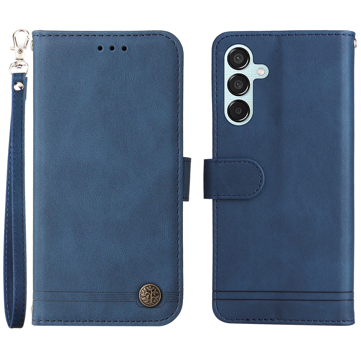For Samsung Galaxy M15 5G / F15 5G Wallet Case Skin-touch Feel Leather Phone Cover