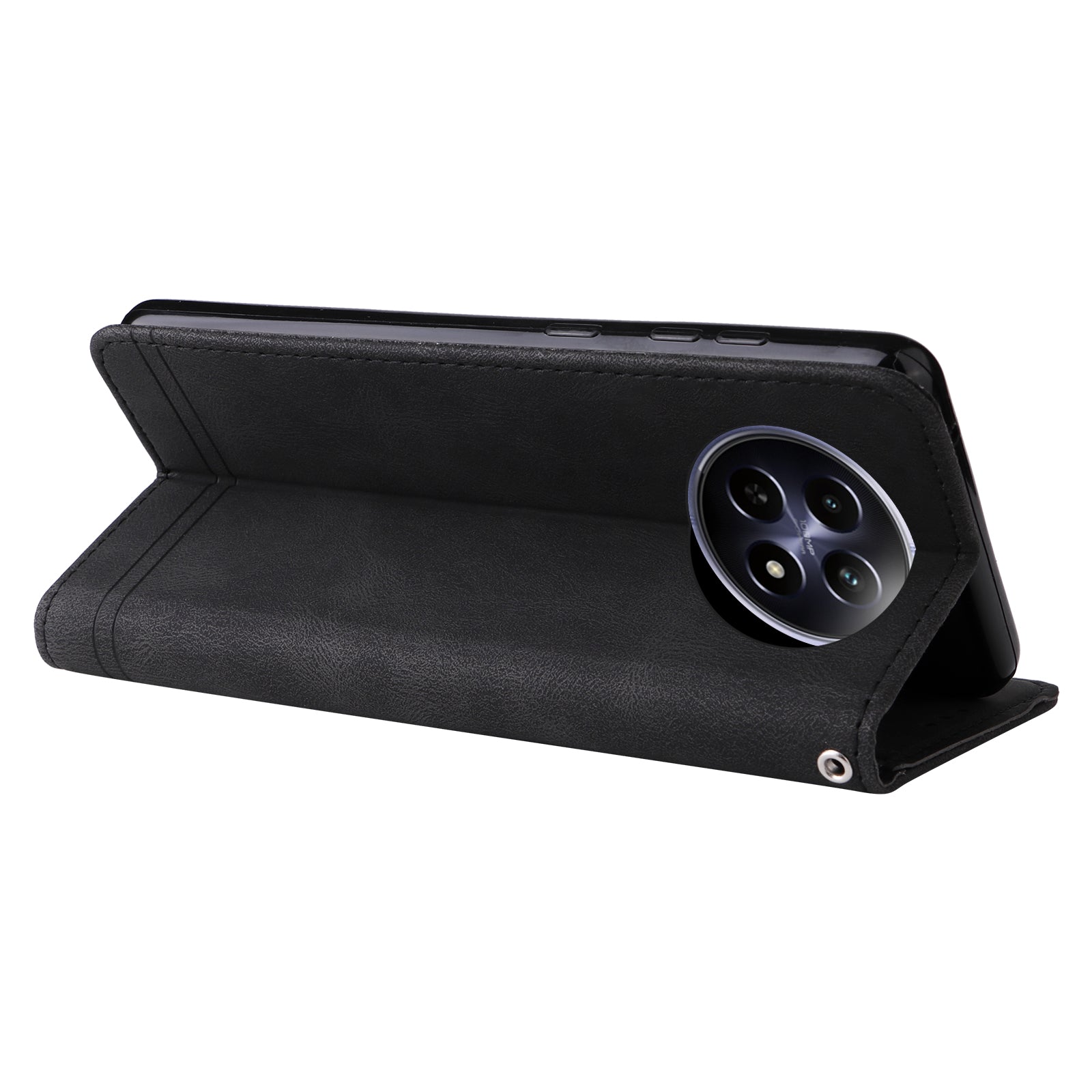 For Realme 12 Case Magnetic Buckle Skin-Touch PU Leather Flip Phone Cover