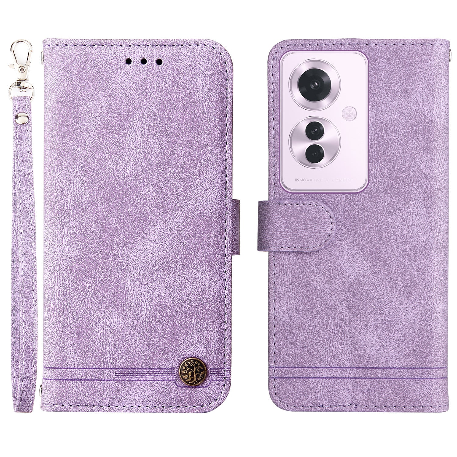 For Oppo Reno11 F 5G / F25 Pro 5G Magnetic Case PU Leather Flip Stand Phone Cover