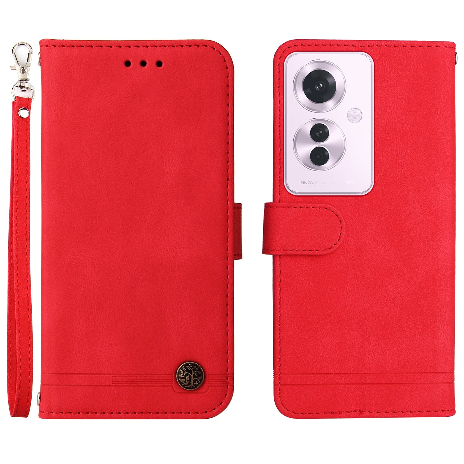 For Oppo Reno11 F 5G / F25 Pro 5G Magnetic Case PU Leather Flip Stand Phone Cover