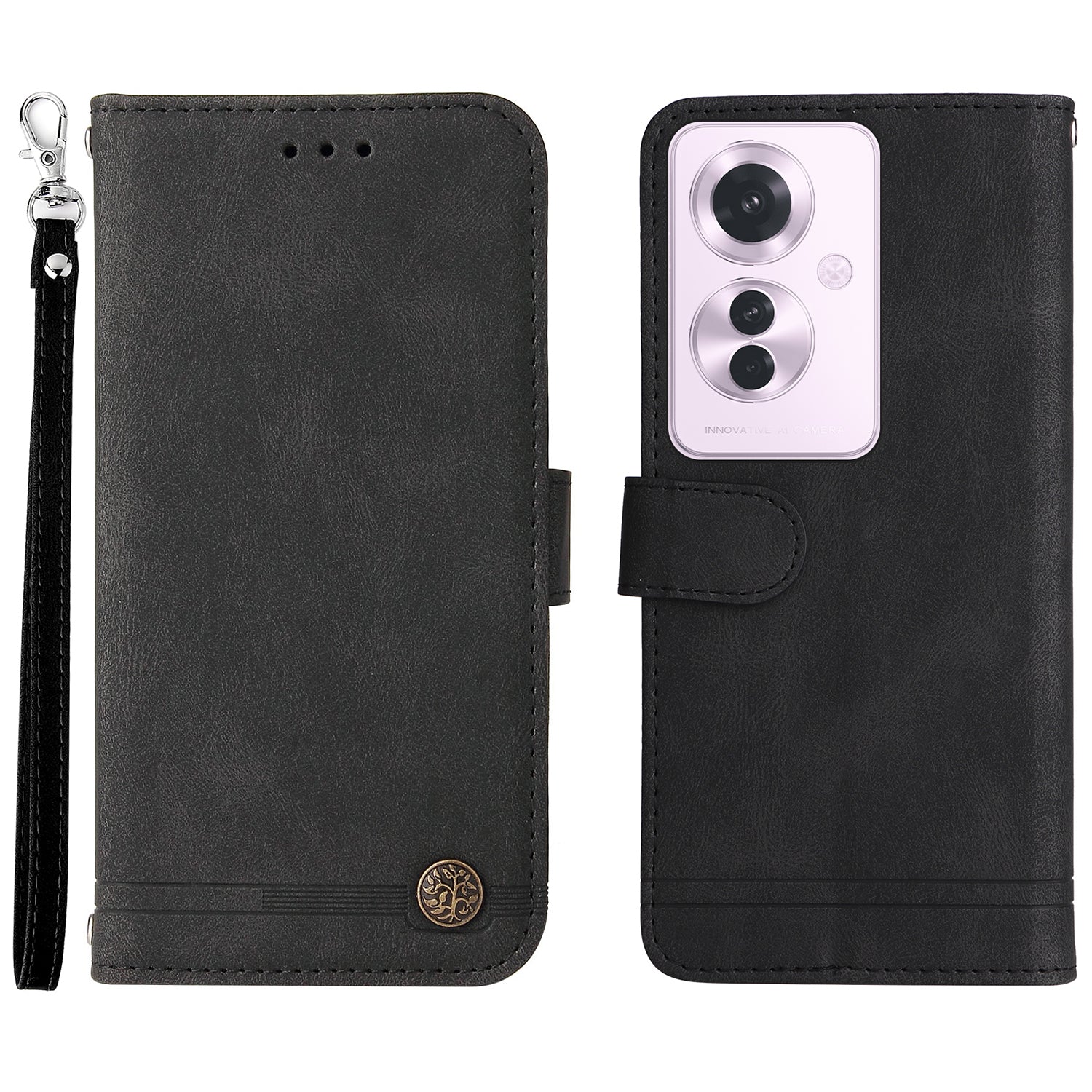 For Oppo Reno11 F 5G / F25 Pro 5G Magnetic Case PU Leather Flip Stand Phone Cover
