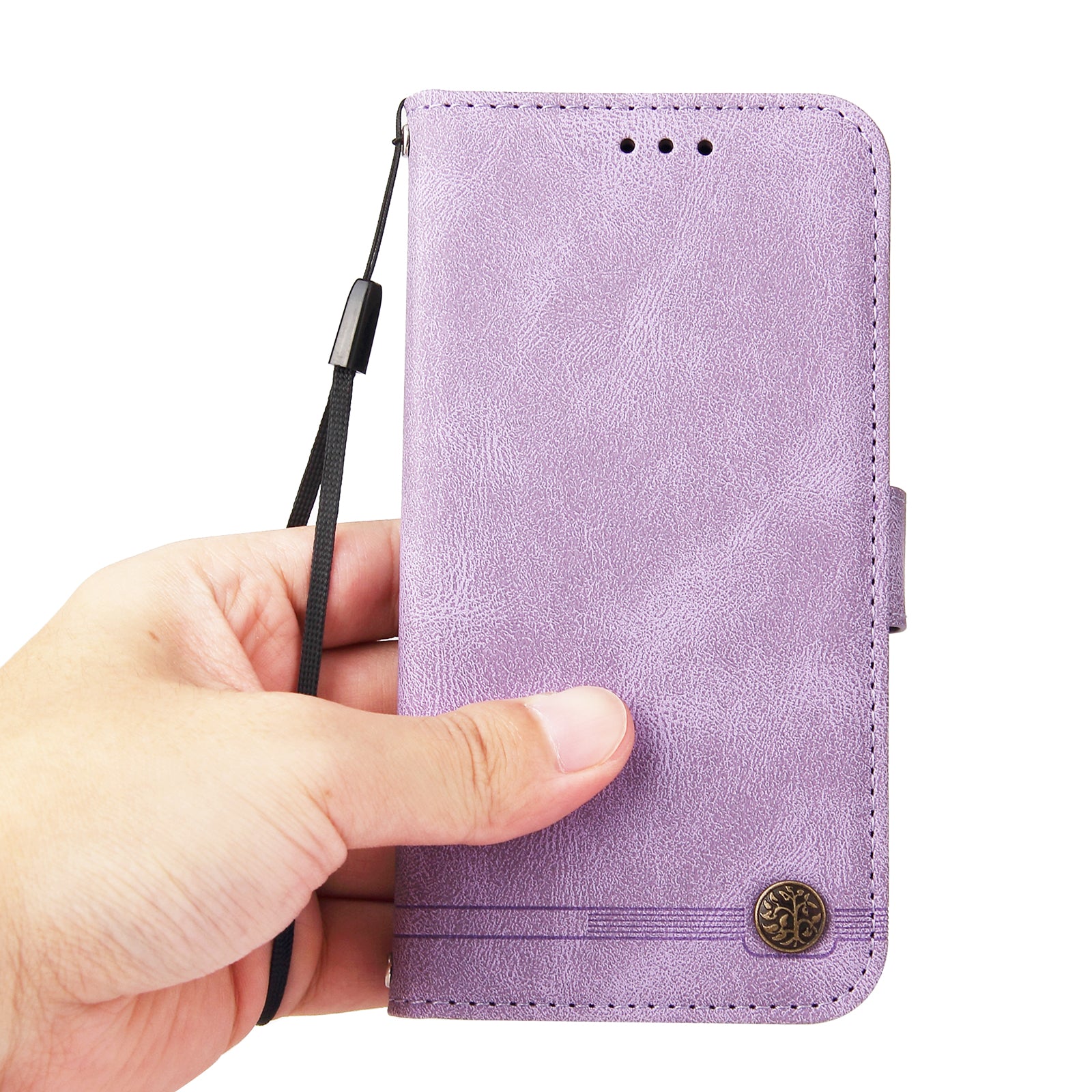 For vivo Y03 Case Skin-touch PU Leather Phone Stand Cover