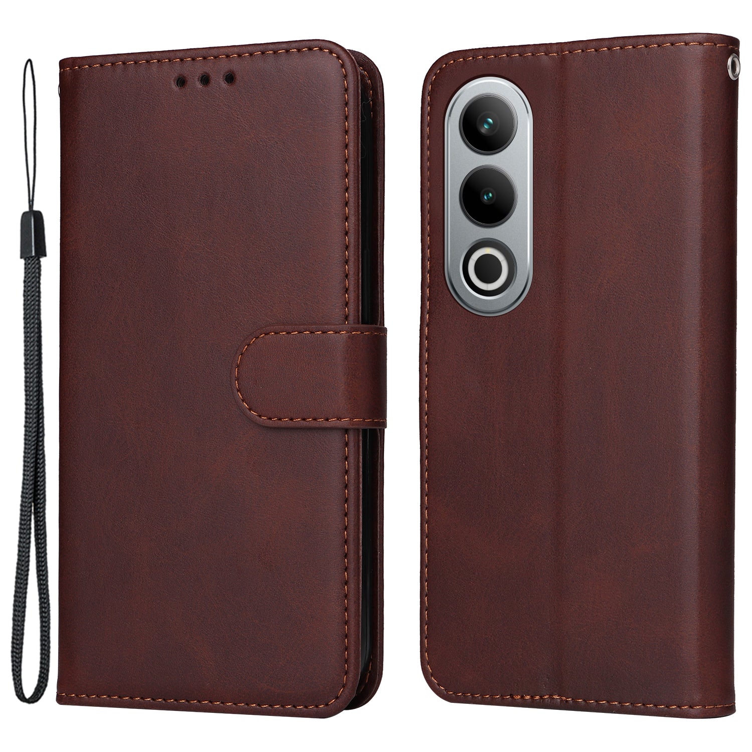 For OnePlus Ace 3V 5G Case PU Leather 3 Card Slots Wallet Calf Texture Phone Cover