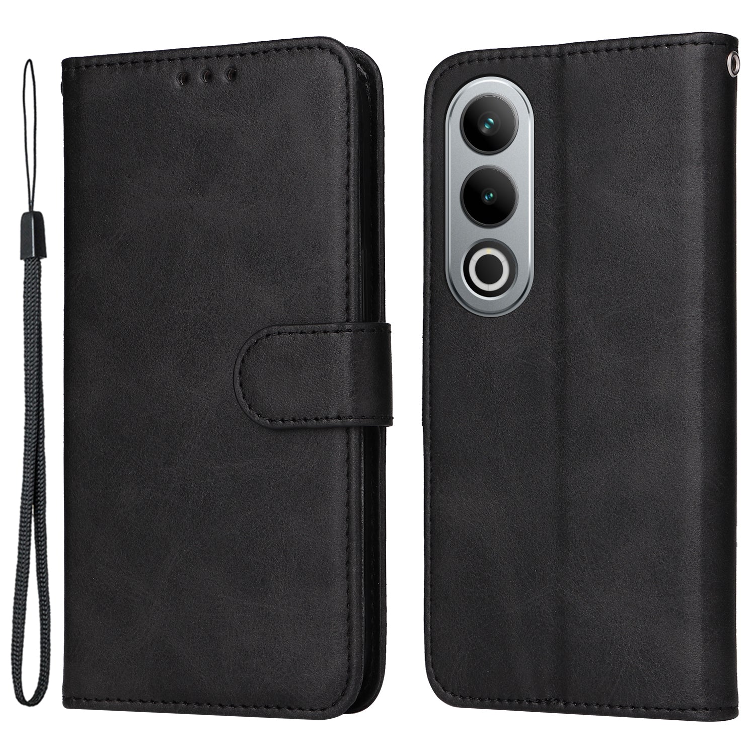 For OnePlus Ace 3V 5G Case PU Leather 3 Card Slots Wallet Calf Texture Phone Cover