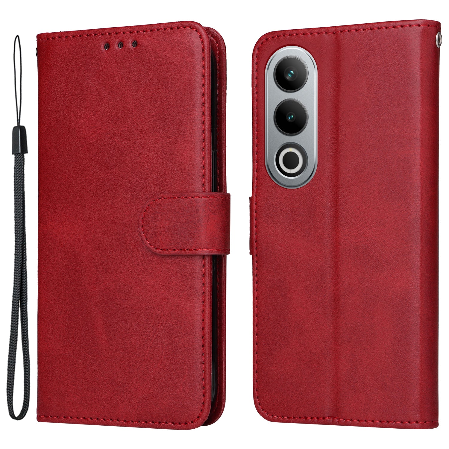 For OnePlus Ace 3V 5G Case PU Leather 3 Card Slots Wallet Calf Texture Phone Cover