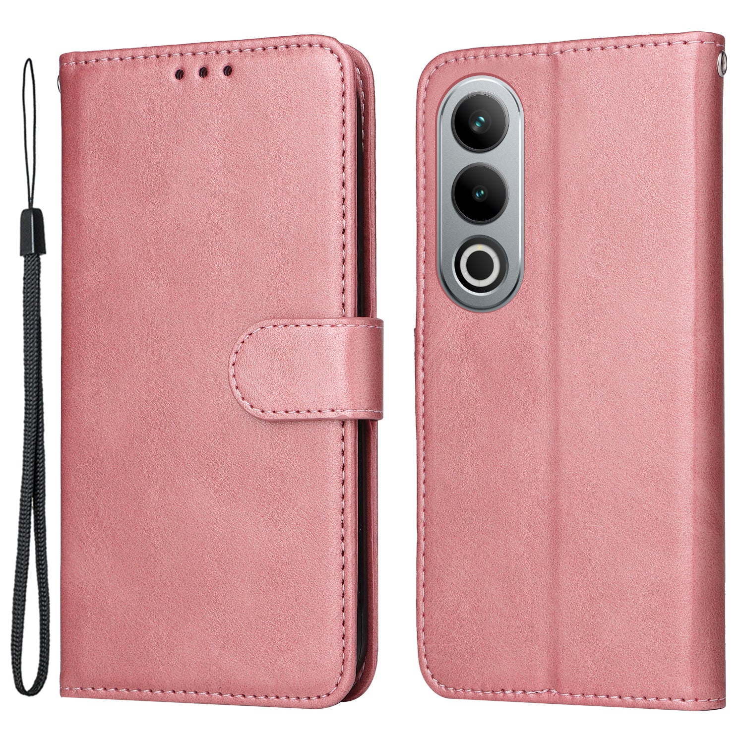 For OnePlus Ace 3V 5G Case PU Leather 3 Card Slots Wallet Calf Texture Phone Cover