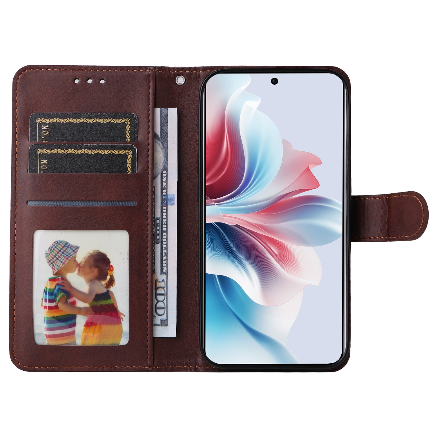 For Oppo Reno11 F 5G / F25 Pro 5G Case 3 Slots Holder Leather Phone Cover with Stand