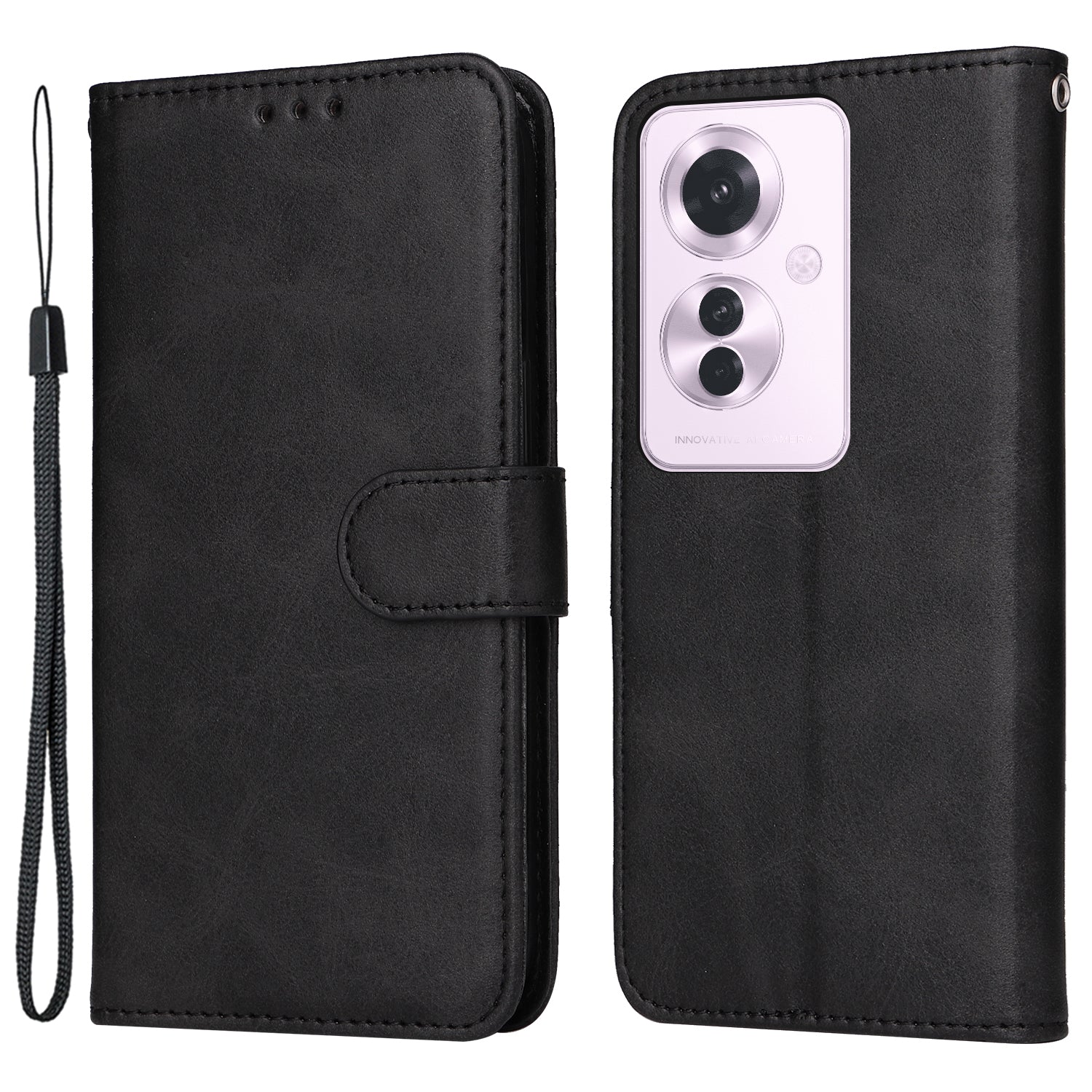 For Oppo Reno11 F 5G / F25 Pro 5G Case 3 Slots Holder Leather Phone Cover with Stand