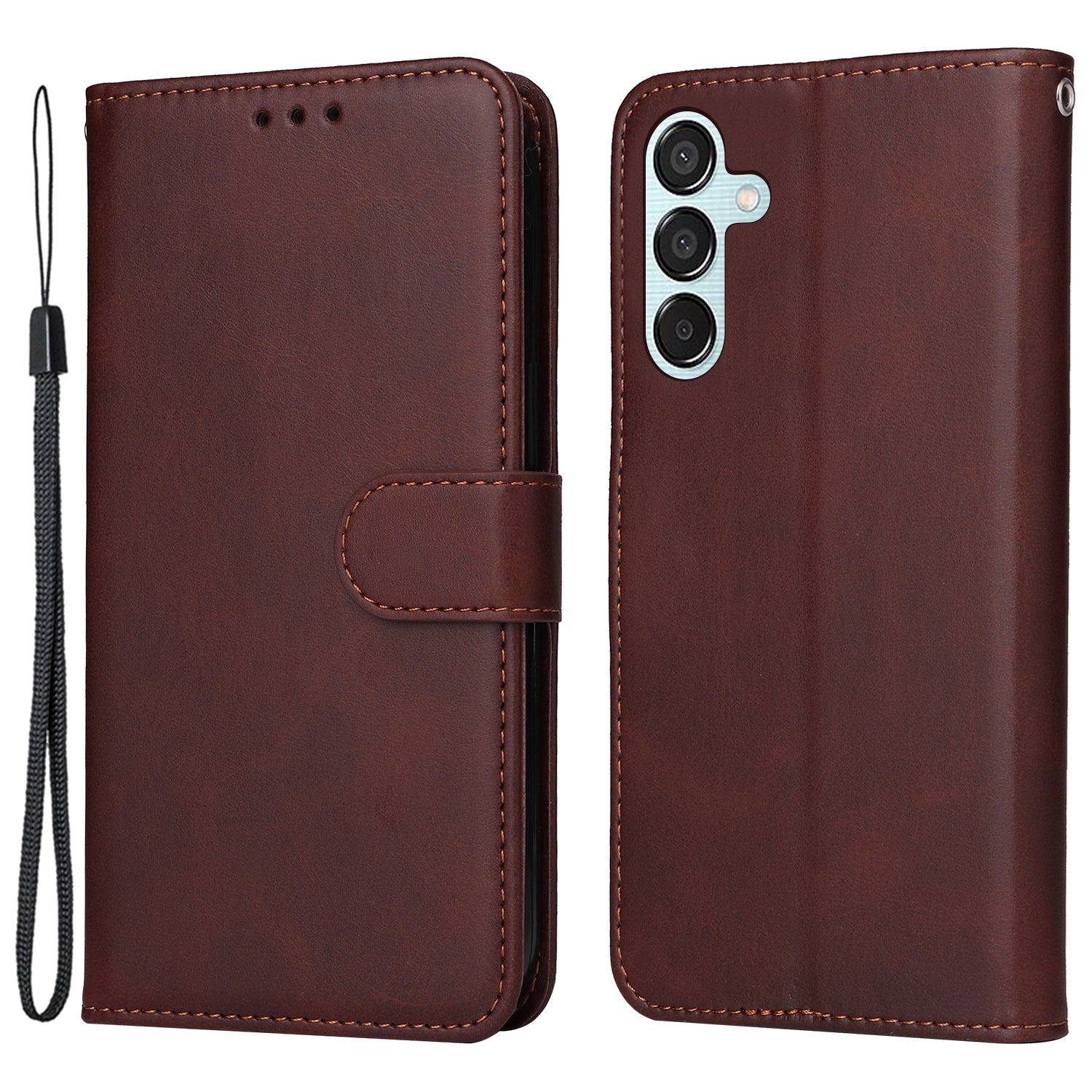 For Samsung Galaxy M15 5G / F15 5G Case PU Leather Phone Cover with Viewing Stand / 3 Card Holder