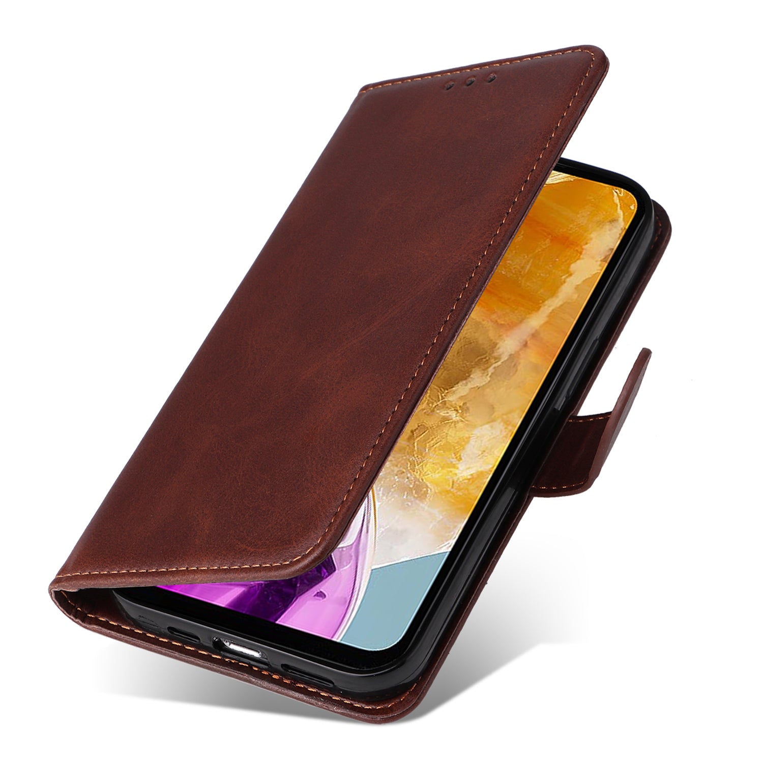 For Samsung Galaxy M15 5G / F15 5G Case PU Leather Phone Cover with Viewing Stand / 3 Card Holder