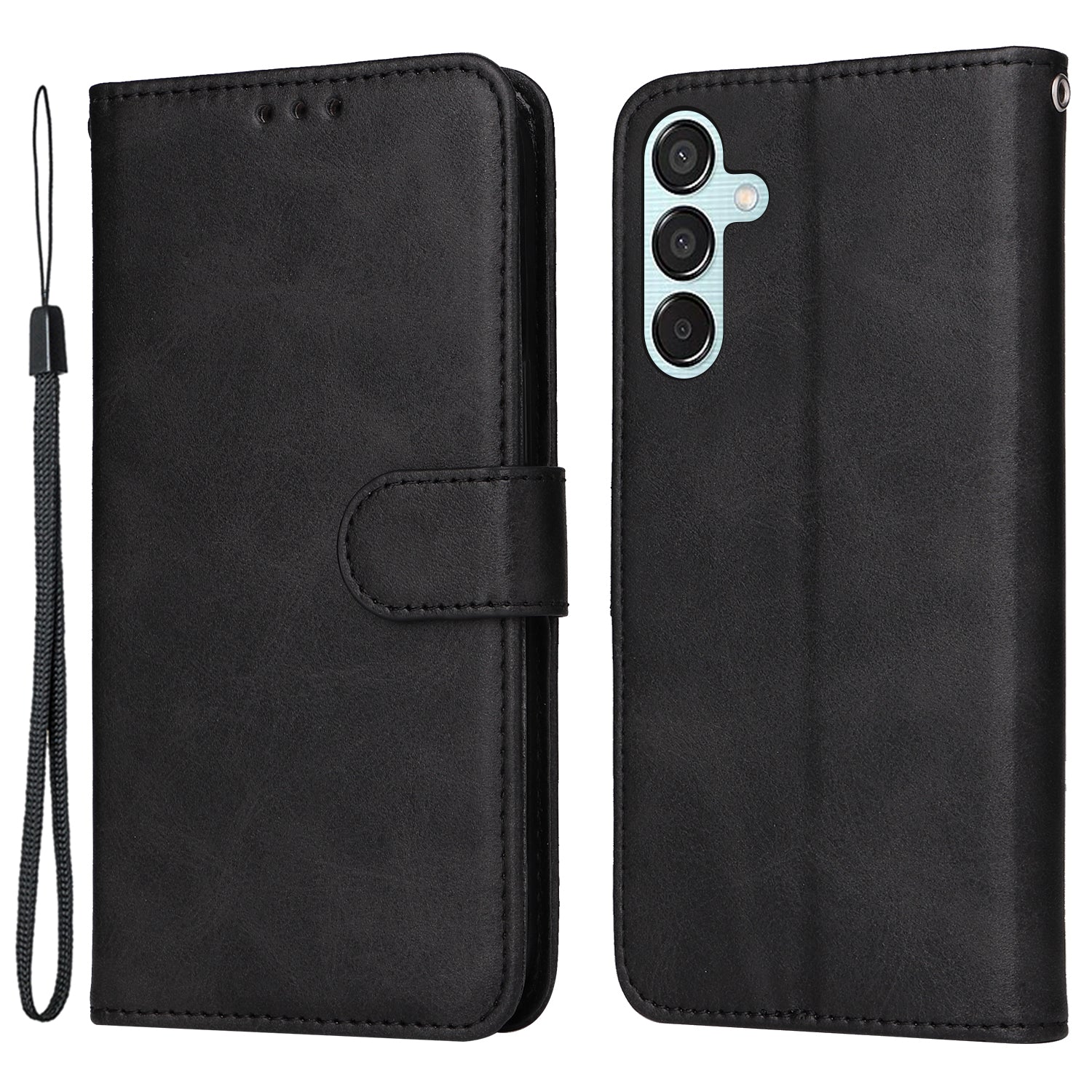 For Samsung Galaxy M15 5G / F15 5G Case PU Leather Phone Cover with Viewing Stand / 3 Card Holder