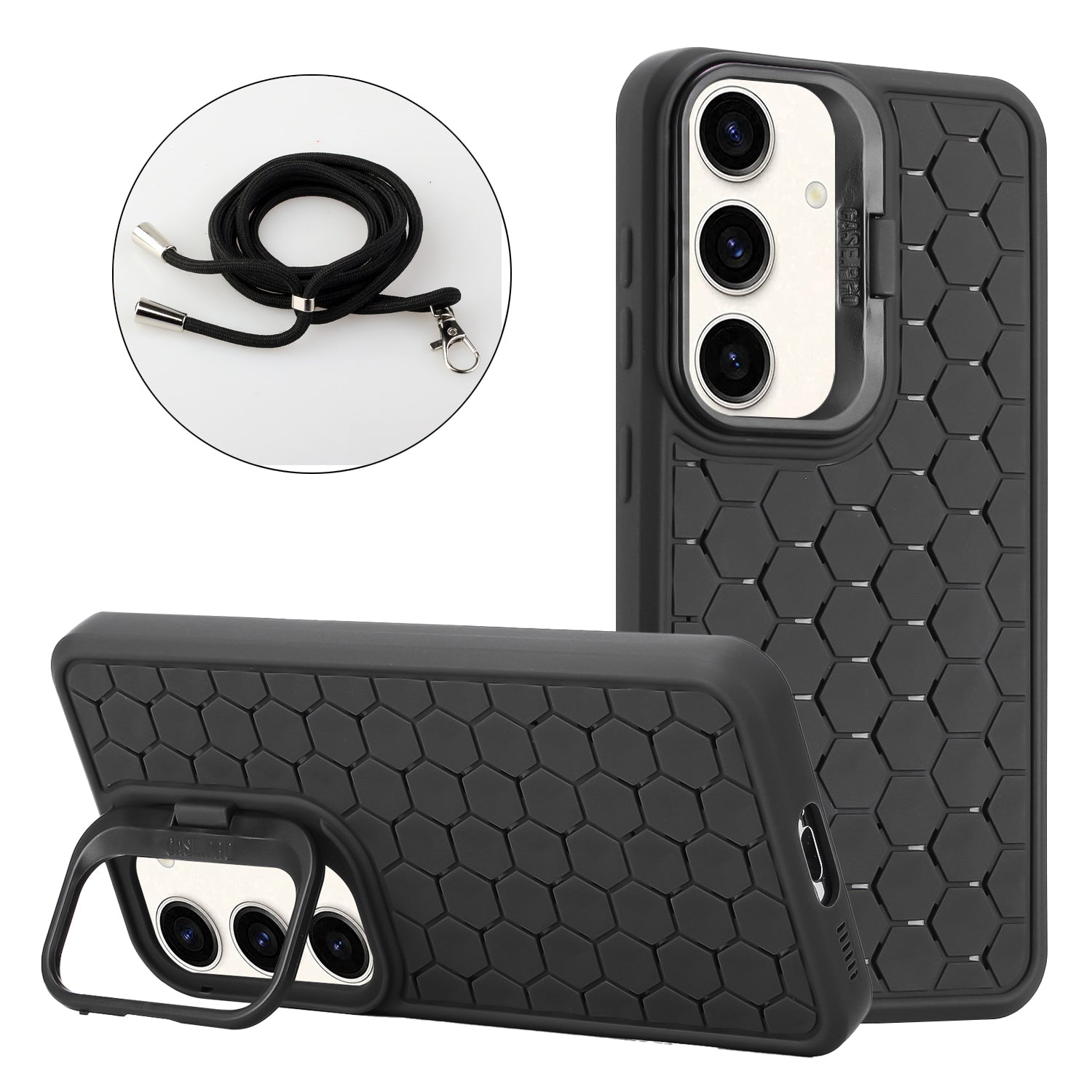 For Samsung Galaxy A34 5G TPU Case Heat Dissipation Magnetic Phone Cover with Foldable Kickstand