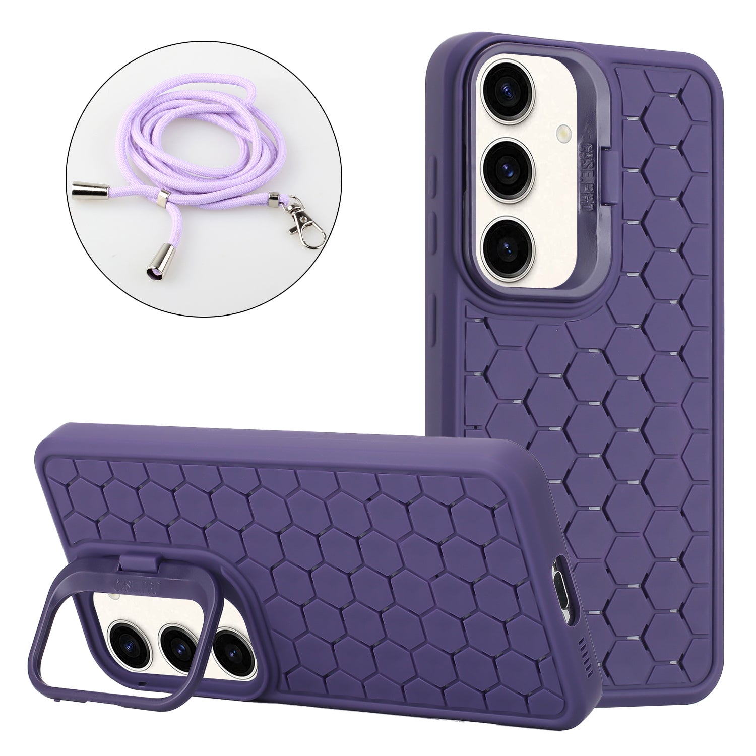 For Samsung Galaxy A34 5G TPU Case Heat Dissipation Magnetic Phone Cover with Foldable Kickstand