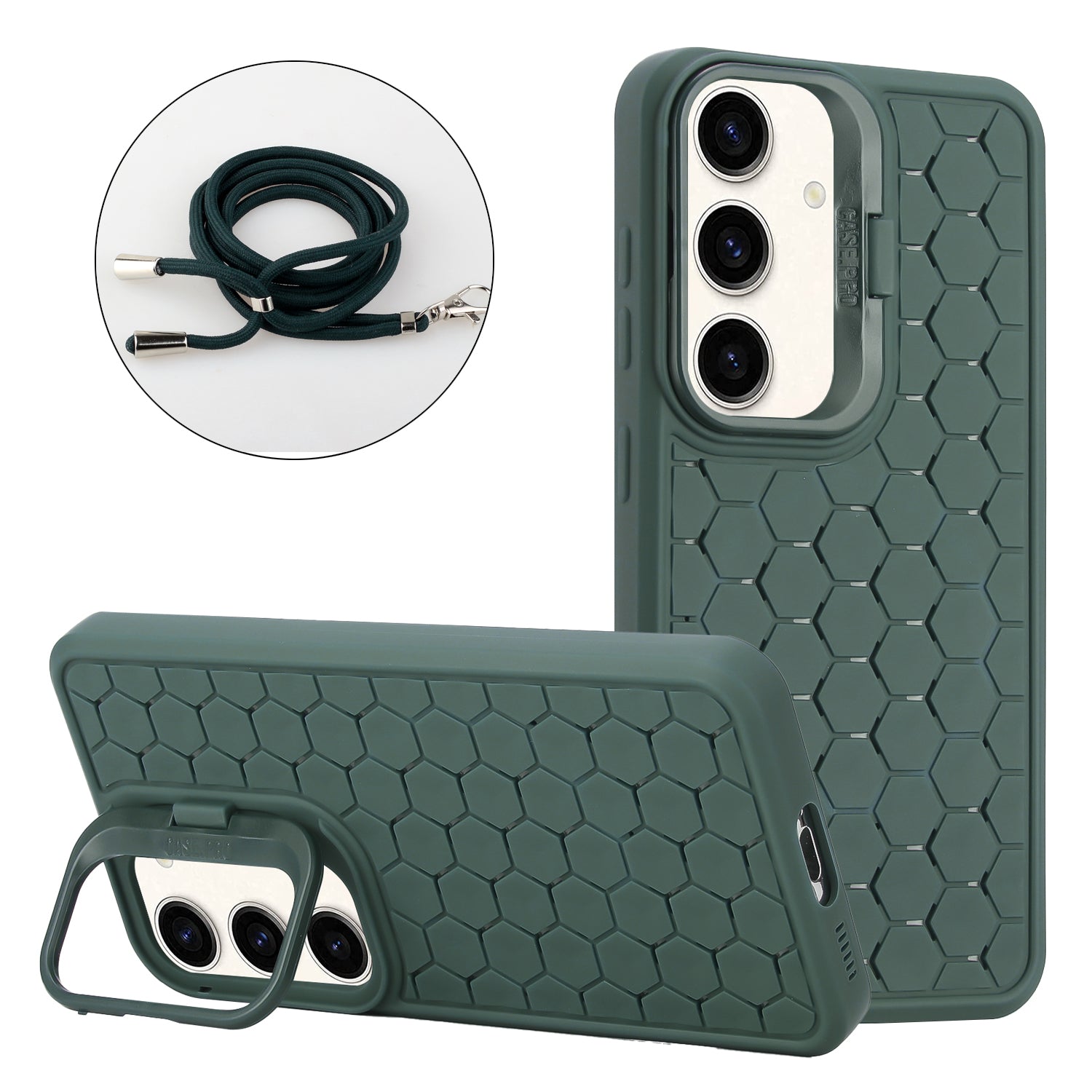 For Samsung Galaxy A34 5G TPU Case Heat Dissipation Magnetic Phone Cover with Foldable Kickstand