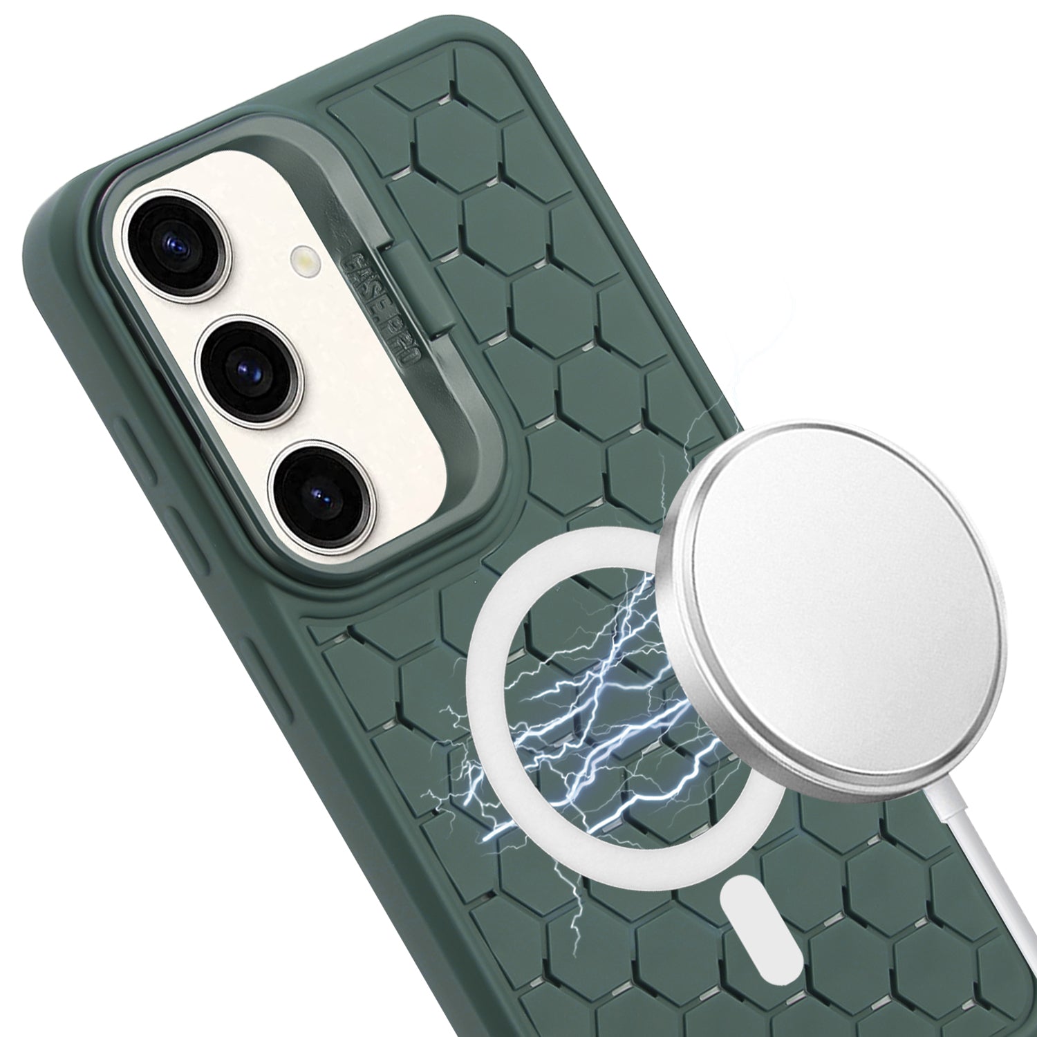 For Samsung Galaxy A34 5G TPU Case Heat Dissipation Magnetic Phone Cover Kickstand