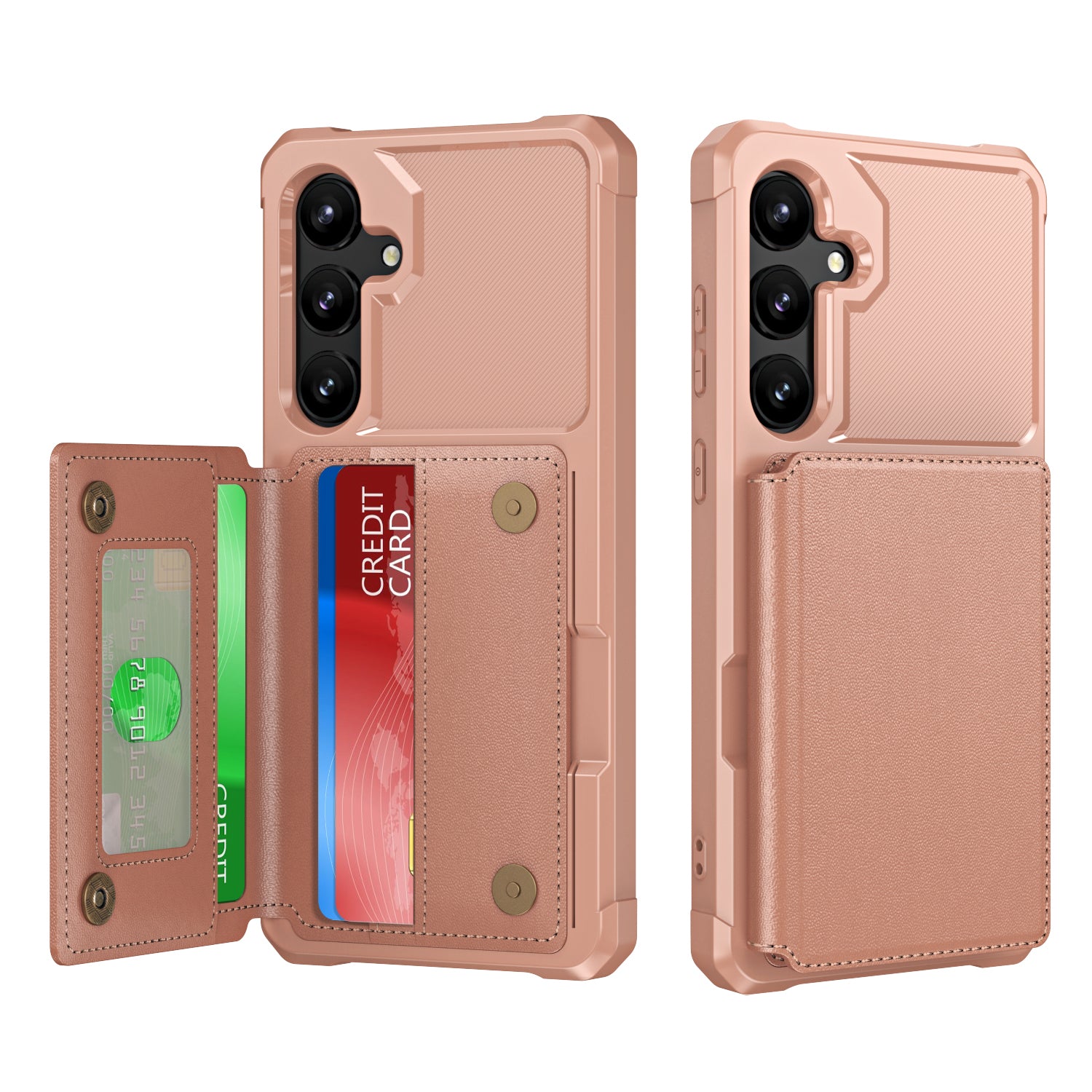 For Samsung Galaxy S24+ Case Card Holder PU Leather+TPU Scratch-proof Phone Cover