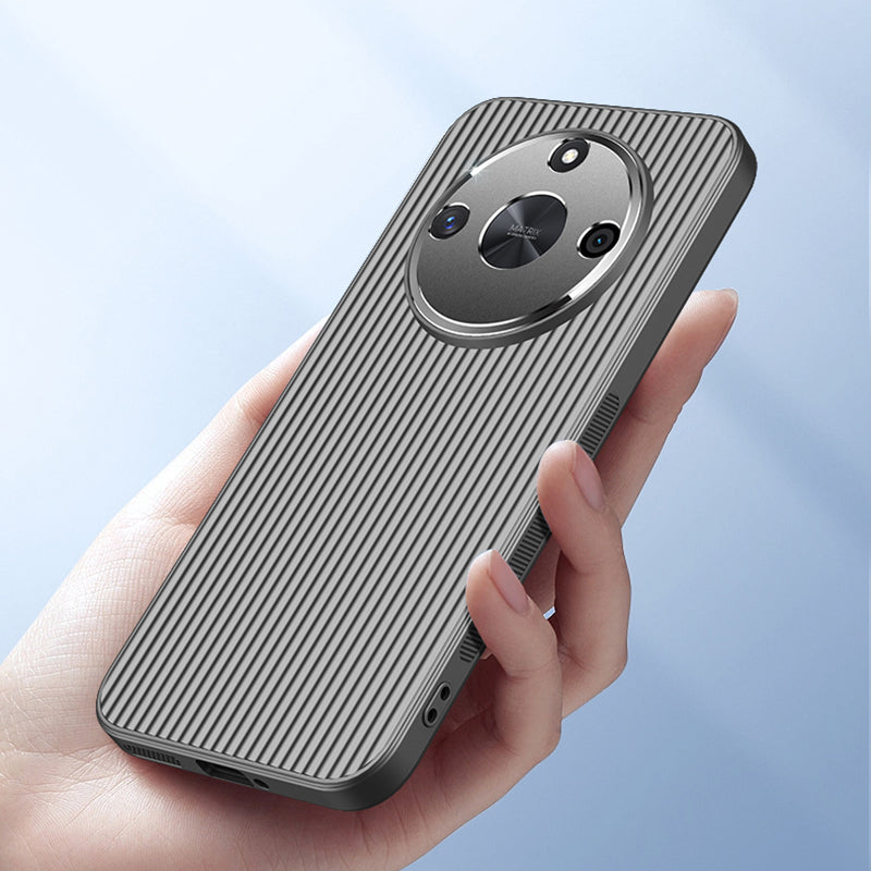 For Honor X50 5G Slim-Fit Phone Shell Anti-Scratch Metal+PC+TPU Cell Phone Case