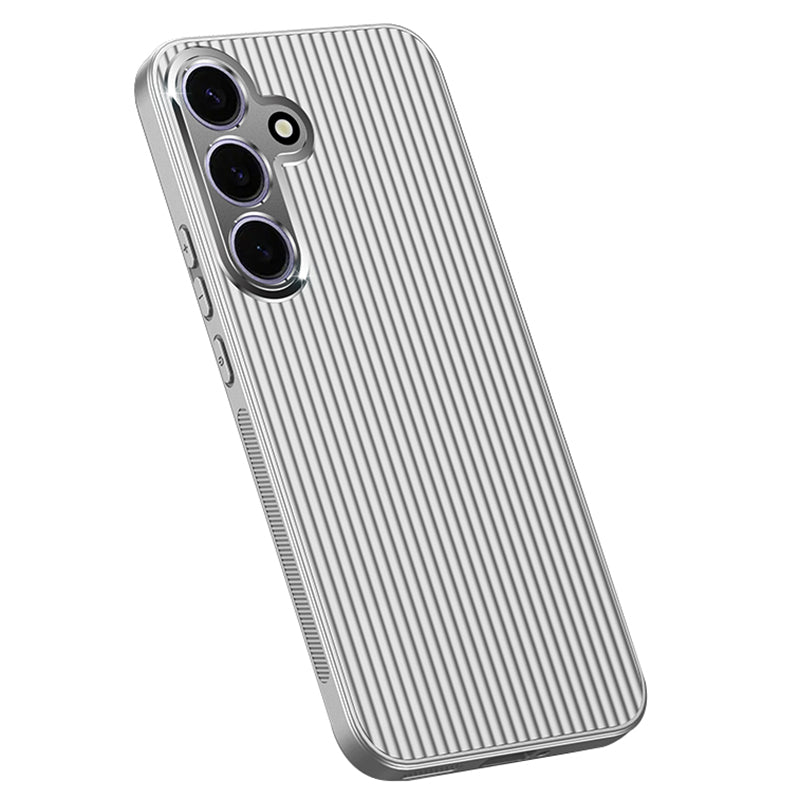 For Samsung Galaxy S24 Shockproof Phone Shell PC+TPU+Metal Lens Frame Cell Phone Cover Case