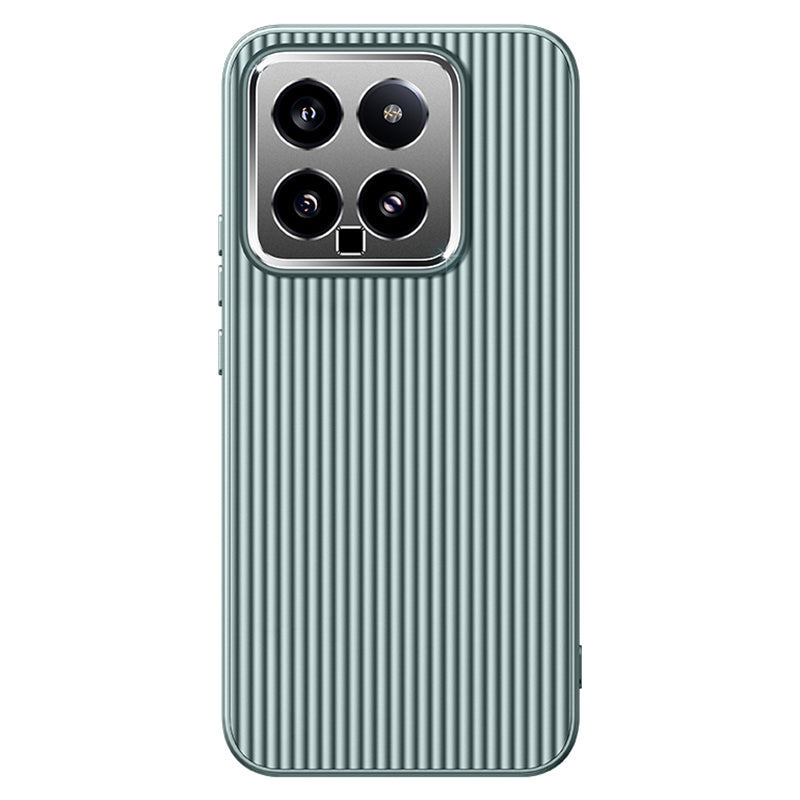 For Xiaomi 14 PC+TPU Back Case Anti-Scratch Metal Lens Frame Phone Cover