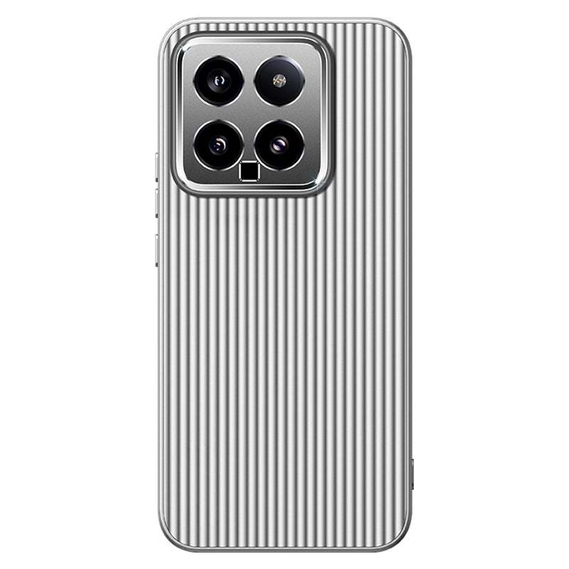 For Xiaomi 14 PC+TPU Back Case Anti-Scratch Metal Lens Frame Phone Cover