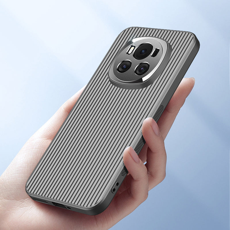 For Honor Magic6 5G PC+TPU Phone Back Cover Anti-drop Metal Lens Frame Phone Case