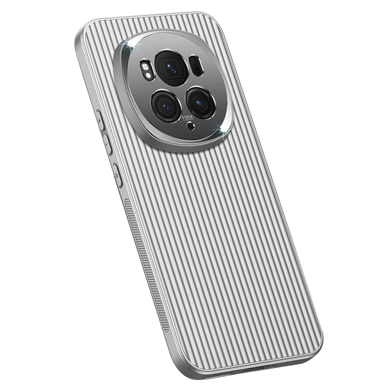For Honor Magic6 Pro 5G Anti-drop PC+TPU Back Case Metal Lens Frame Phone Cover