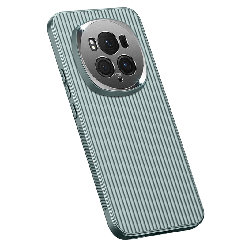 For Honor Magic6 Pro 5G Anti-drop PC+TPU Back Case Metal Lens Frame Phone Cover