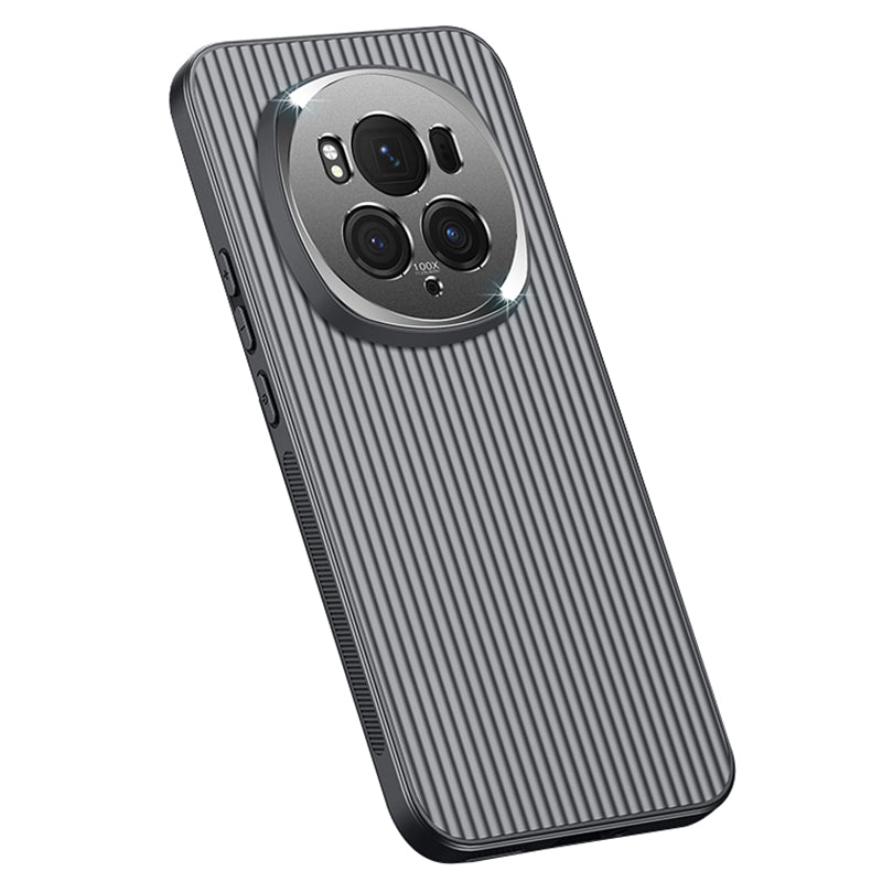 For Honor Magic6 Pro 5G Anti-drop PC+TPU Back Case Metal Lens Frame Phone Cover