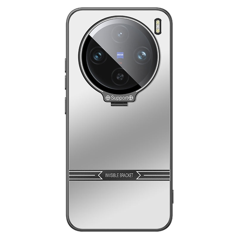 Phone Cover for vivo X100 5G Matte PC+TPU Phone Shell with Lens Frame Kickstand