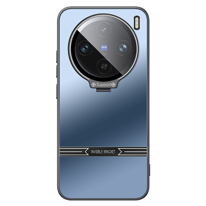 For vivo X100 Pro 5G Case Metal Lens Frame PC+TPU Drop-proof Matte Phone Cover with Lens Film