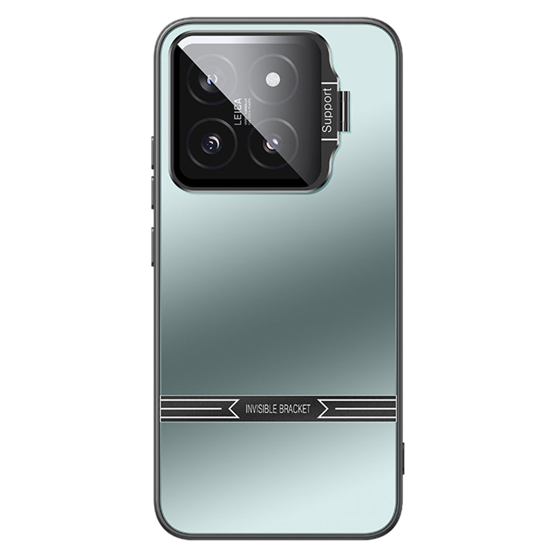 For Xiaomi 14 Matte Cell Phone Cases PC+TPU Cover with Lens Frame Kickstand