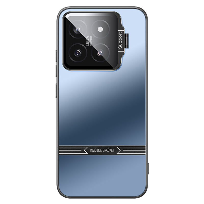 For Xiaomi 14 Matte Cell Phone Cases PC+TPU Cover with Lens Frame Kickstand
