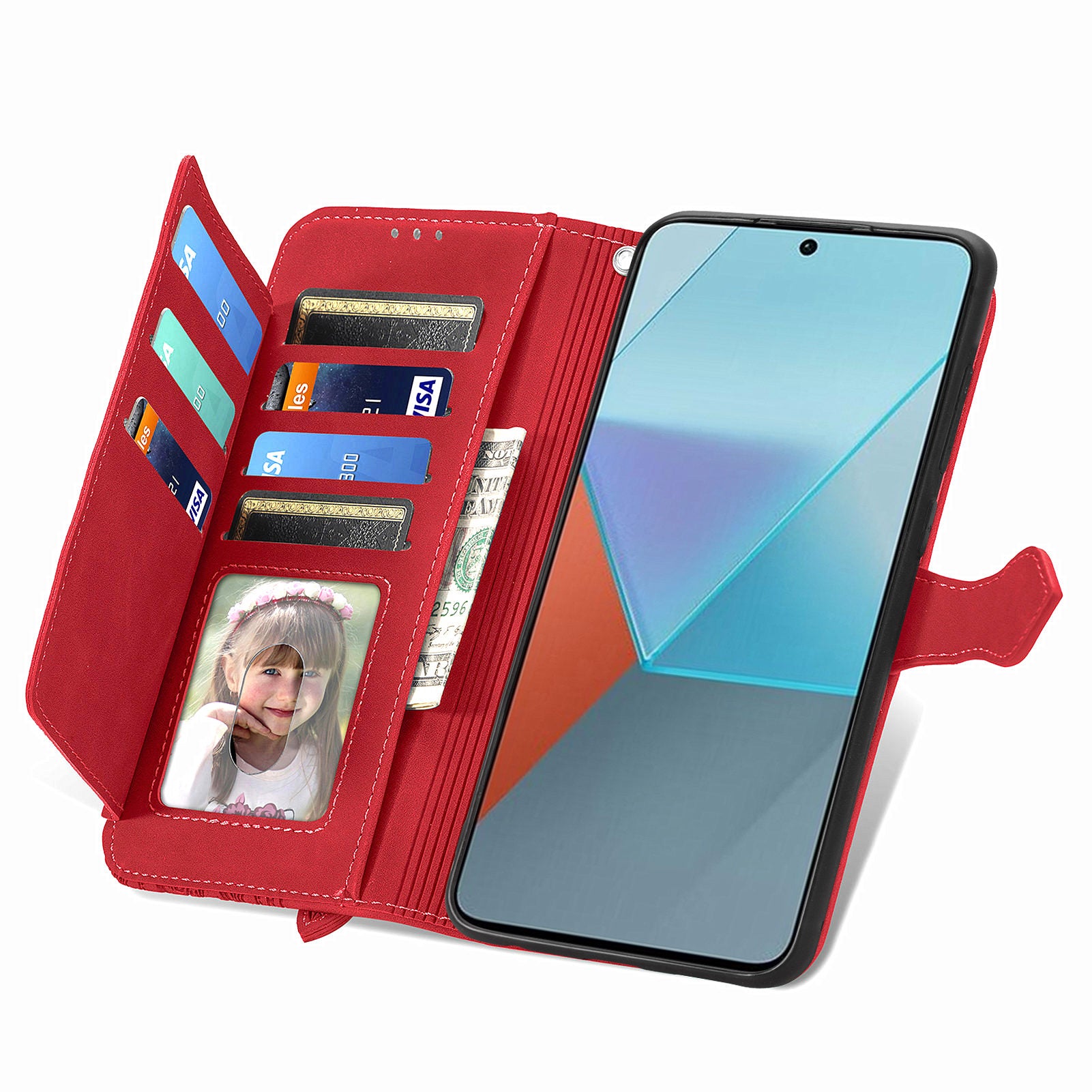 For Xiaomi Redmi Note 13 Pro 5G / Poco X6 5G Case Flower Pattern Handbag PU Leather Phone Cover