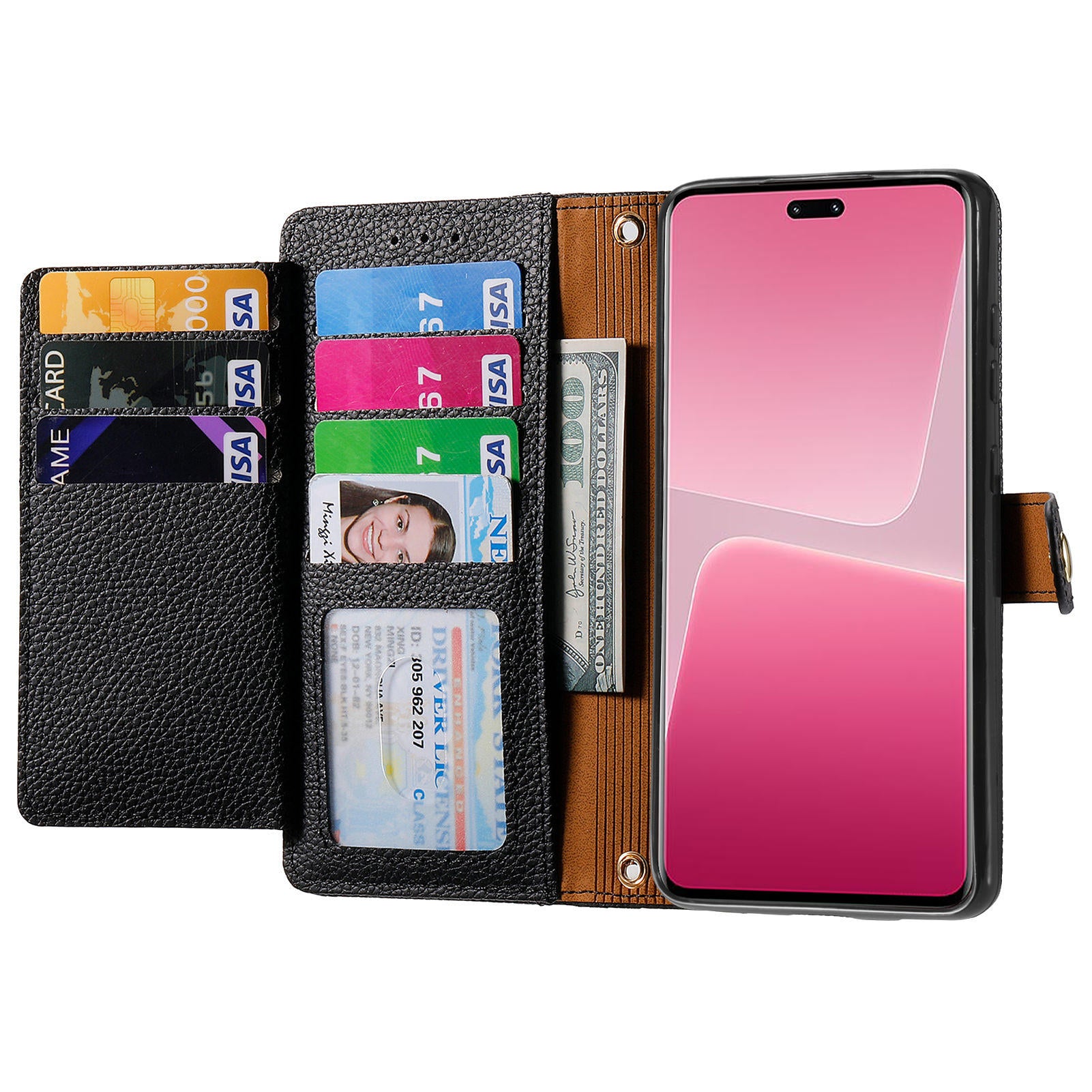 For Xiaomi 13 Lite / Civi 2 5G Case with Wrist Strap RFID Blocking Card Holder Phone Shell
