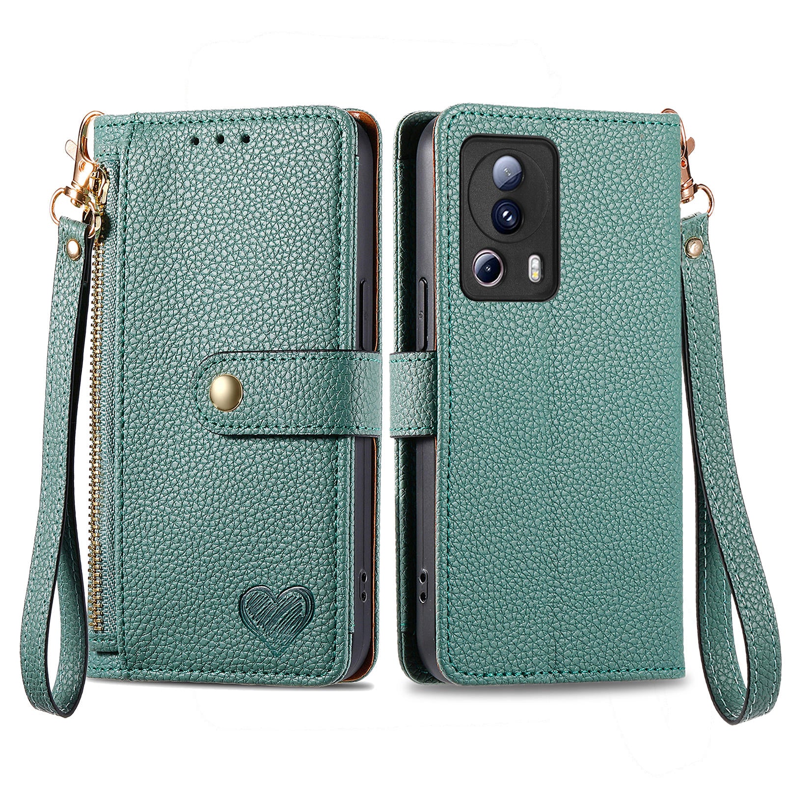 For Xiaomi 13 Lite / Civi 2 5G Case with Wrist Strap RFID Blocking Card Holder Phone Shell