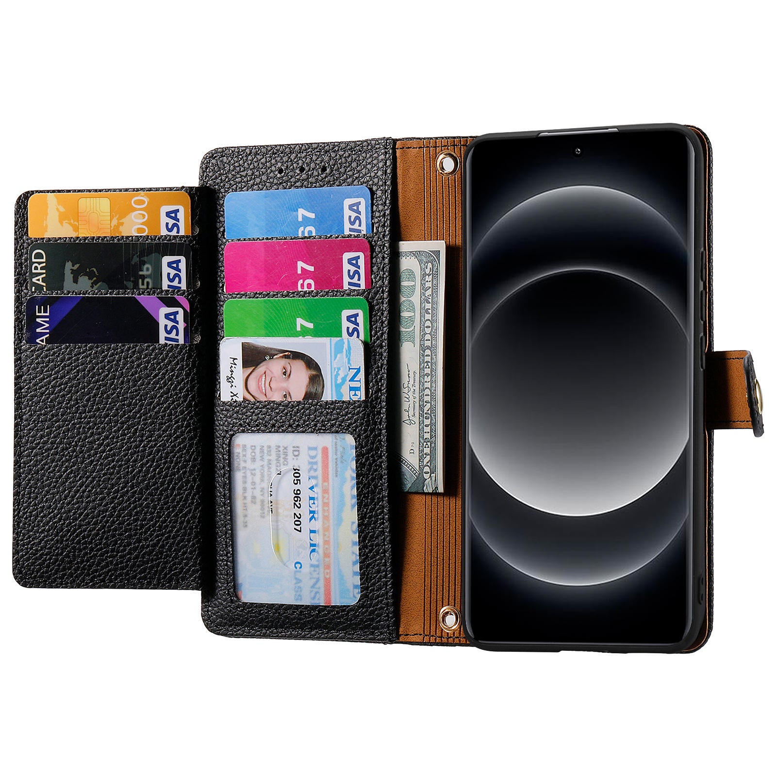 For Xiaomi 14 Ultra Case Zipper Pocket RFID Blocking PU Leather Phone Cover