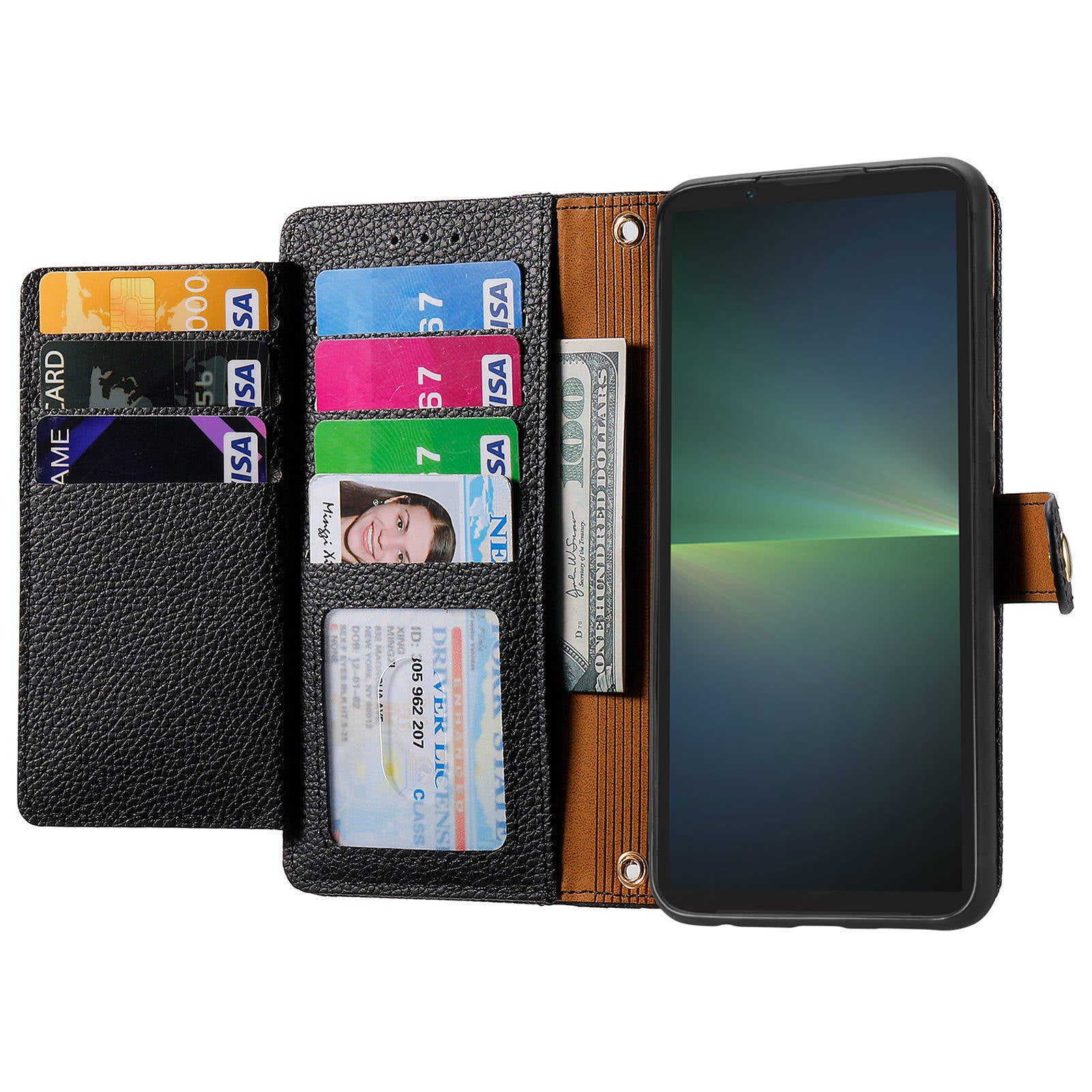 For Sony Xperia 5 V Case RFID Blocking Card Holder Cell Phone Shell