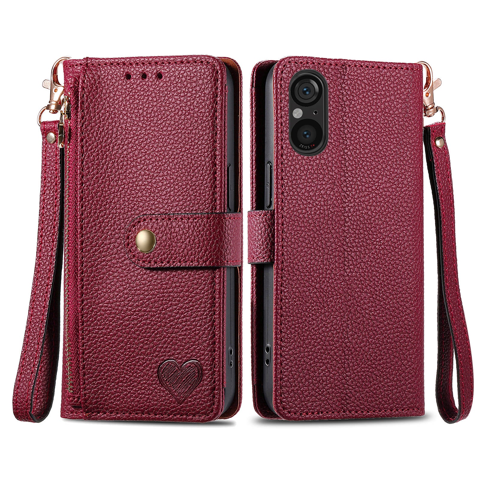 For Sony Xperia 5 V Case RFID Blocking Card Holder Cell Phone Shell