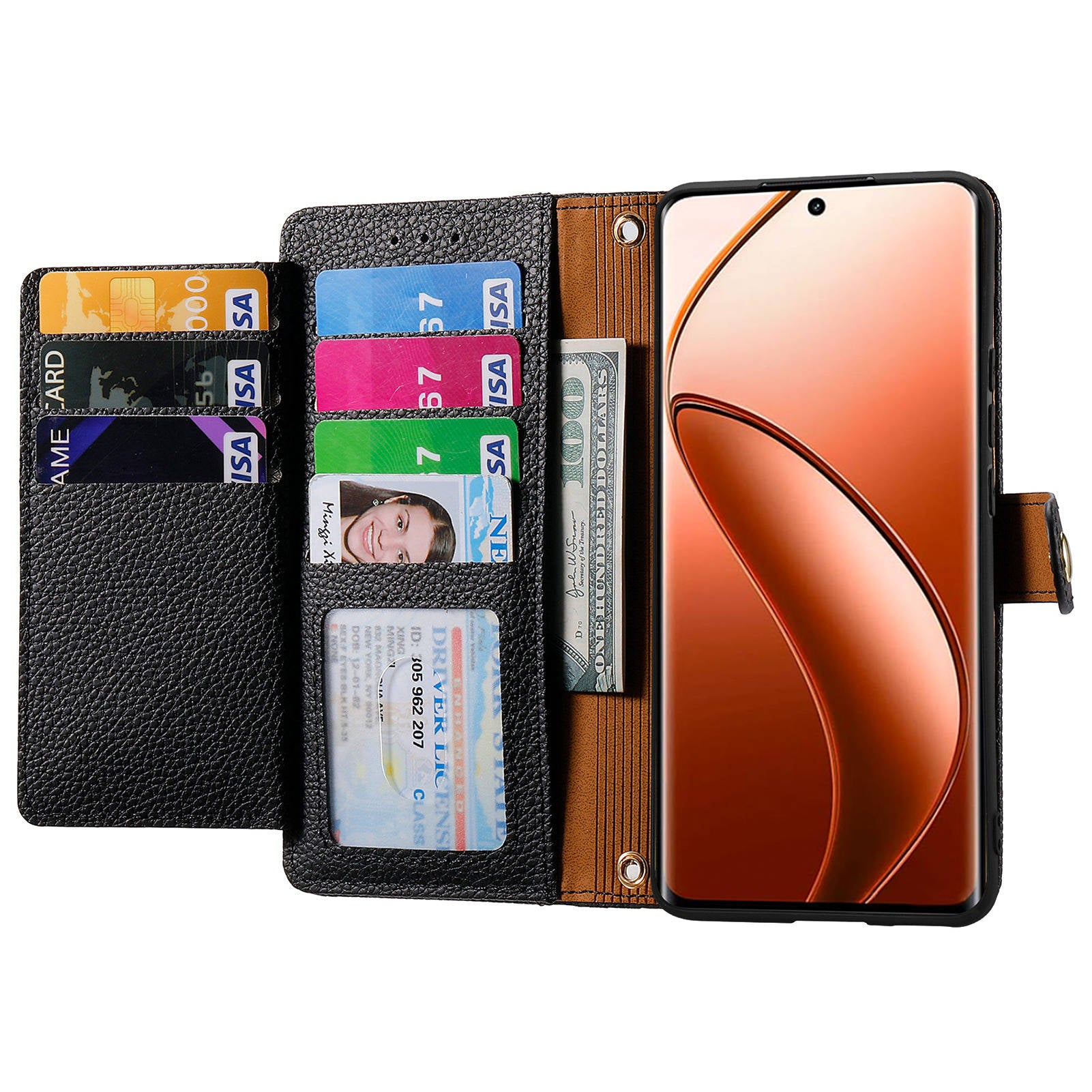For Realme 12 Pro+ 5G / 12 Pro 5G Case RFID Blocking PU Leather Zipper Pocket Phone Cover
