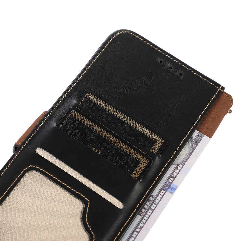 For Google Pixel 9 Pro Case Genuine Cow Leather Crazy Horse Texture Phone Cover with RFID Blocking