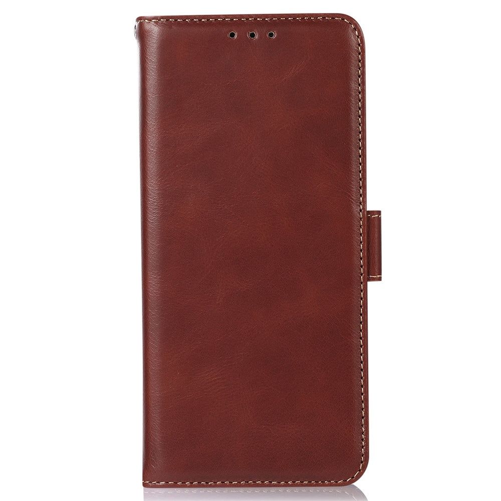 For Google Pixel 9 Wallet Case Crazy Horse Texture Genuine Cow Leather Phone Cover
