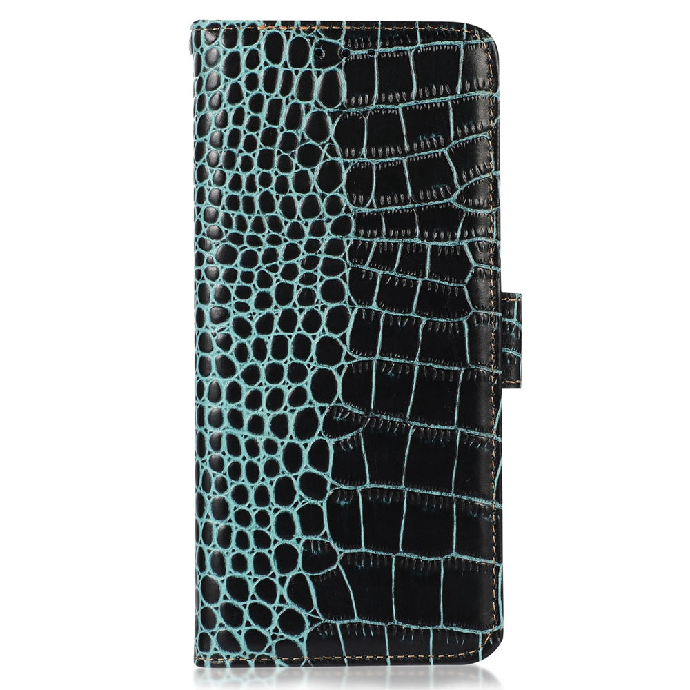 For OnePlus Nord CE4 5G / Ace 3V 5G Case Genuine Cow Leather Wallet Phone Cover Crocodile Texture