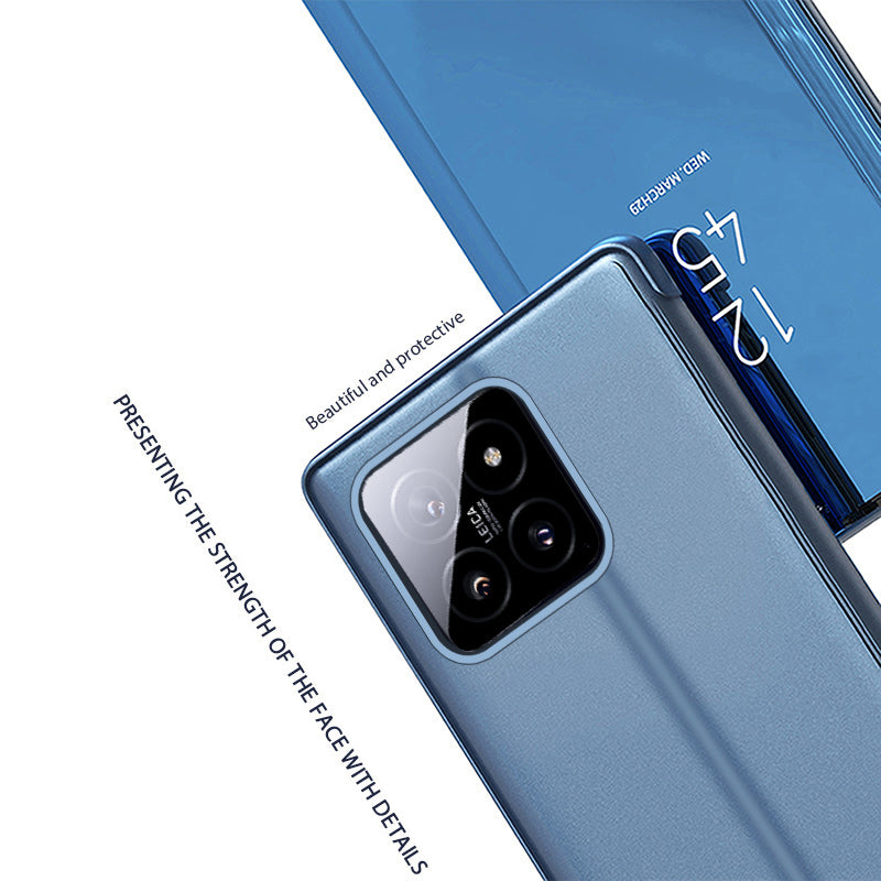 For Xiaomi 14 Pro Case Shockproof Stand Phone Cover with View Window Design