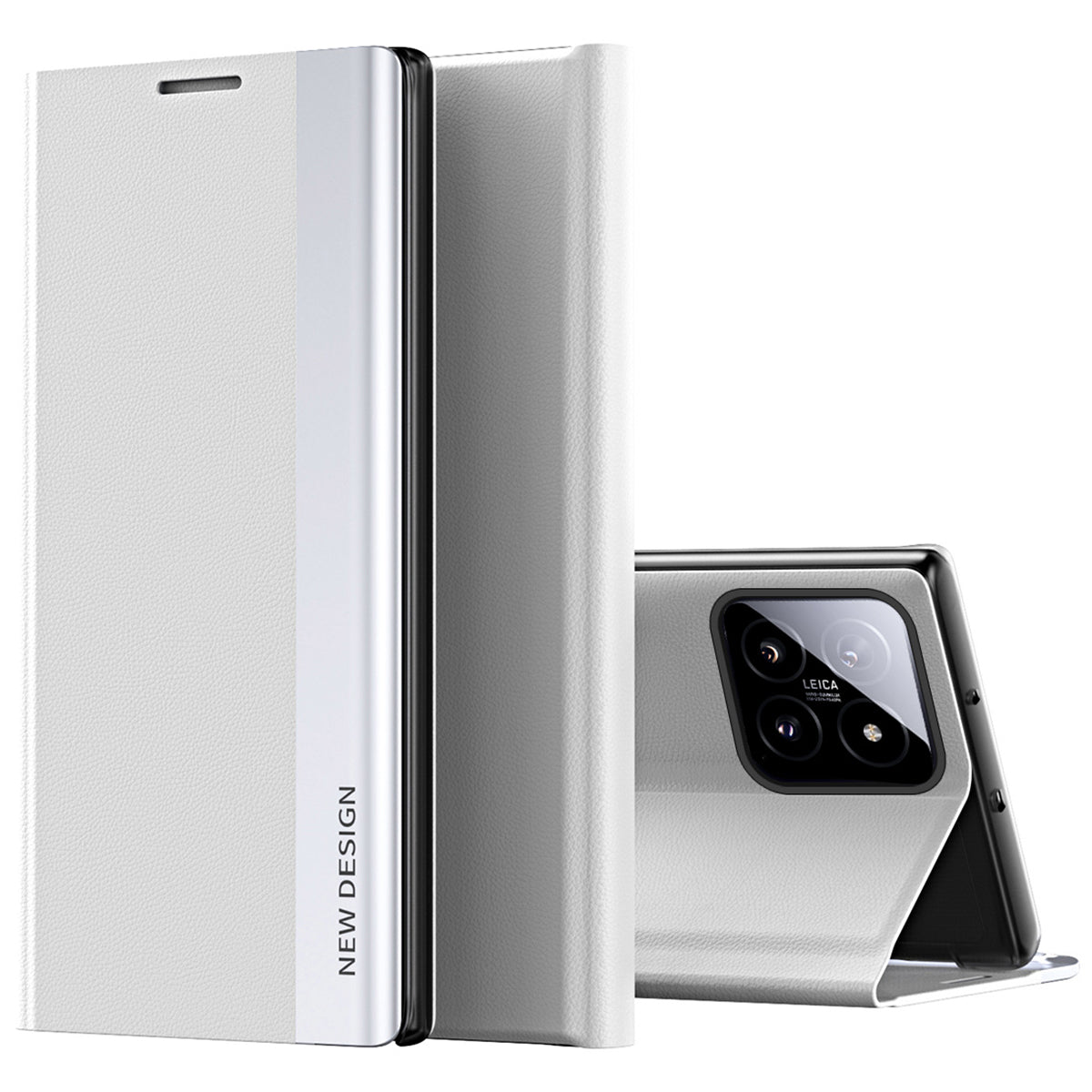 For Xiaomi 14 Pro Stand Case Drop-Proof PC+Leather Phone Guard Cover